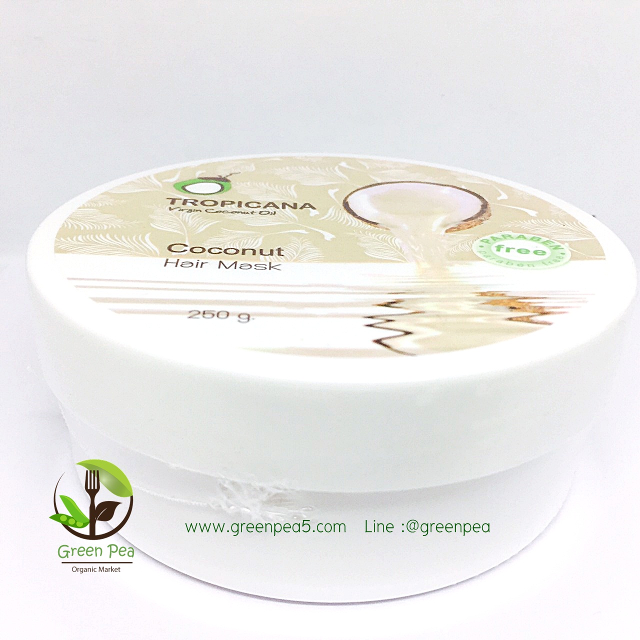 tropicana ,Hair mark 250 g.,ทรีตเมนต์น้ำมันมะพร้าวสกัดเย็น, สำหรับผมแห้งเสียมาก แตกปลาย