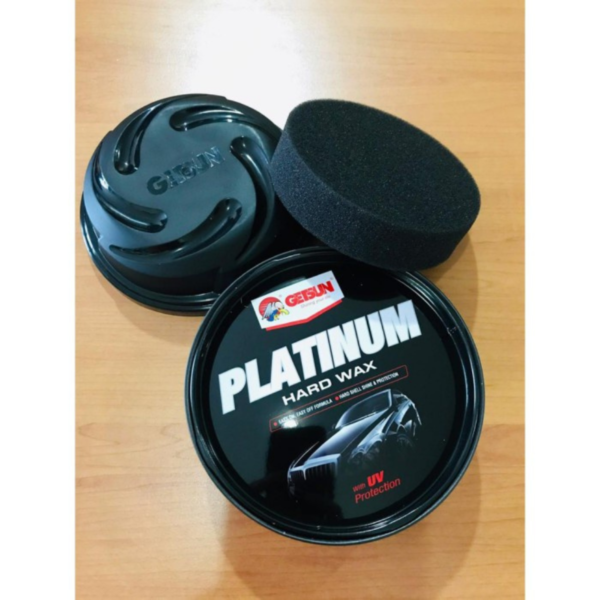 GETSUN PLATINUM Hard Wax แว็กซ์เคลือบเงารถยนต์ 230g พร้อมผ้าไมโคร 1 ผืน