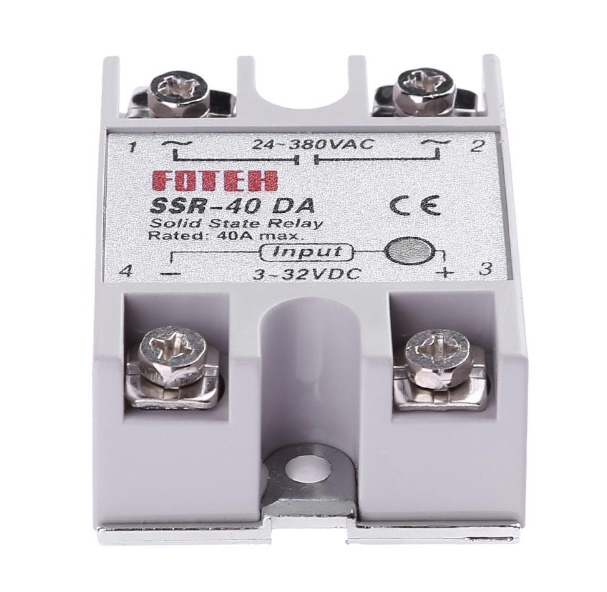 SSR 40 DA โมดูลแปลงไฟควบคุมวงจร AC DC Solid State Relay FOTEK 24-380VAC 40A 3-32VDC