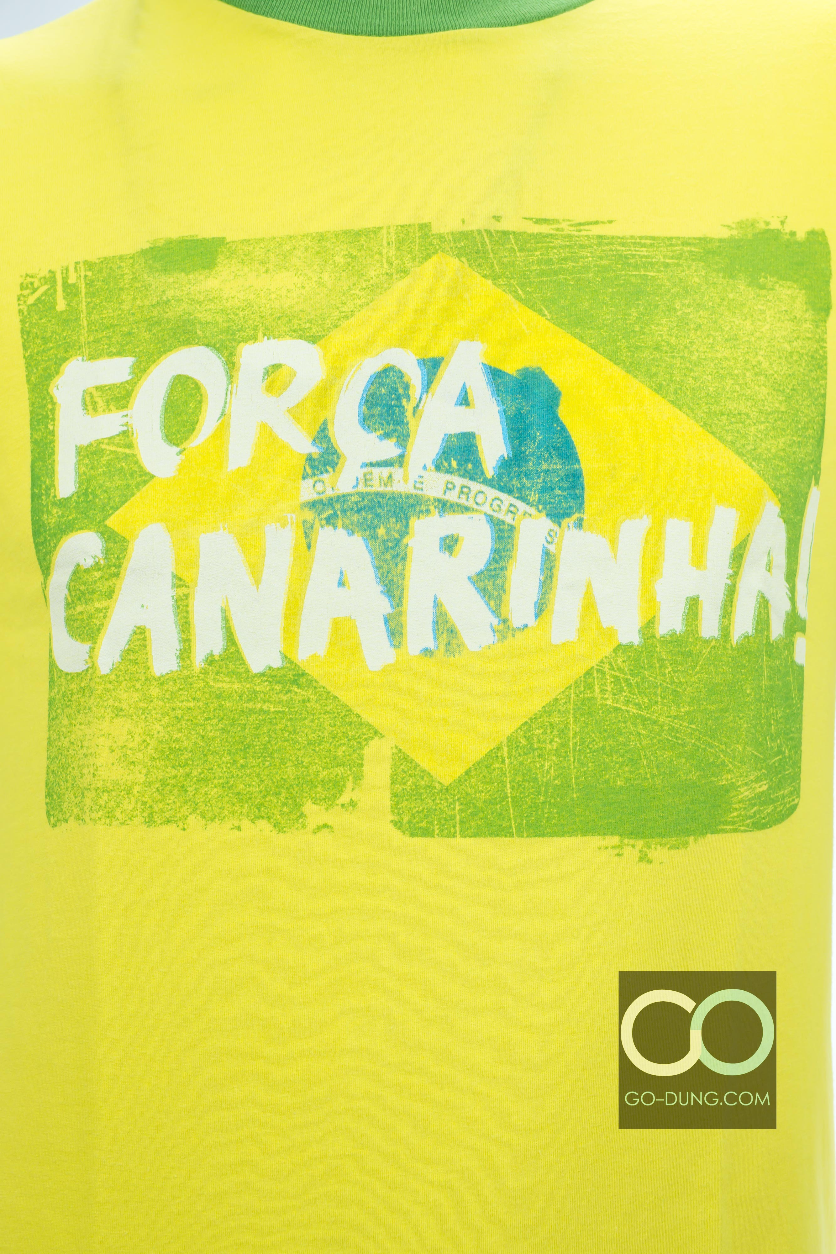 เสื้อยืดฟุตบอล มือสอง ZARA FOOTBALL : FOR CA CANARINHA ผ้า 100 คอตตอน แขนจัมพ์