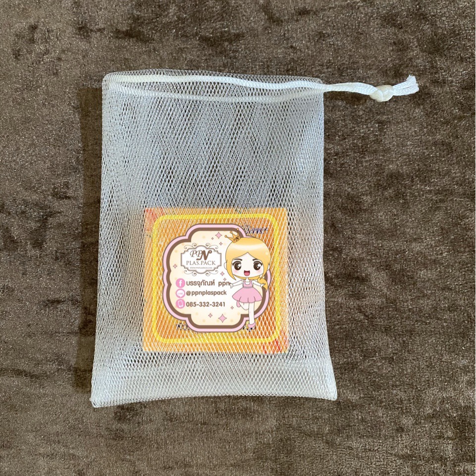 ตาข่ายตีฟอง ไนล่อน 2 ชั้น 9 X 12 cm. / 100 ใบ