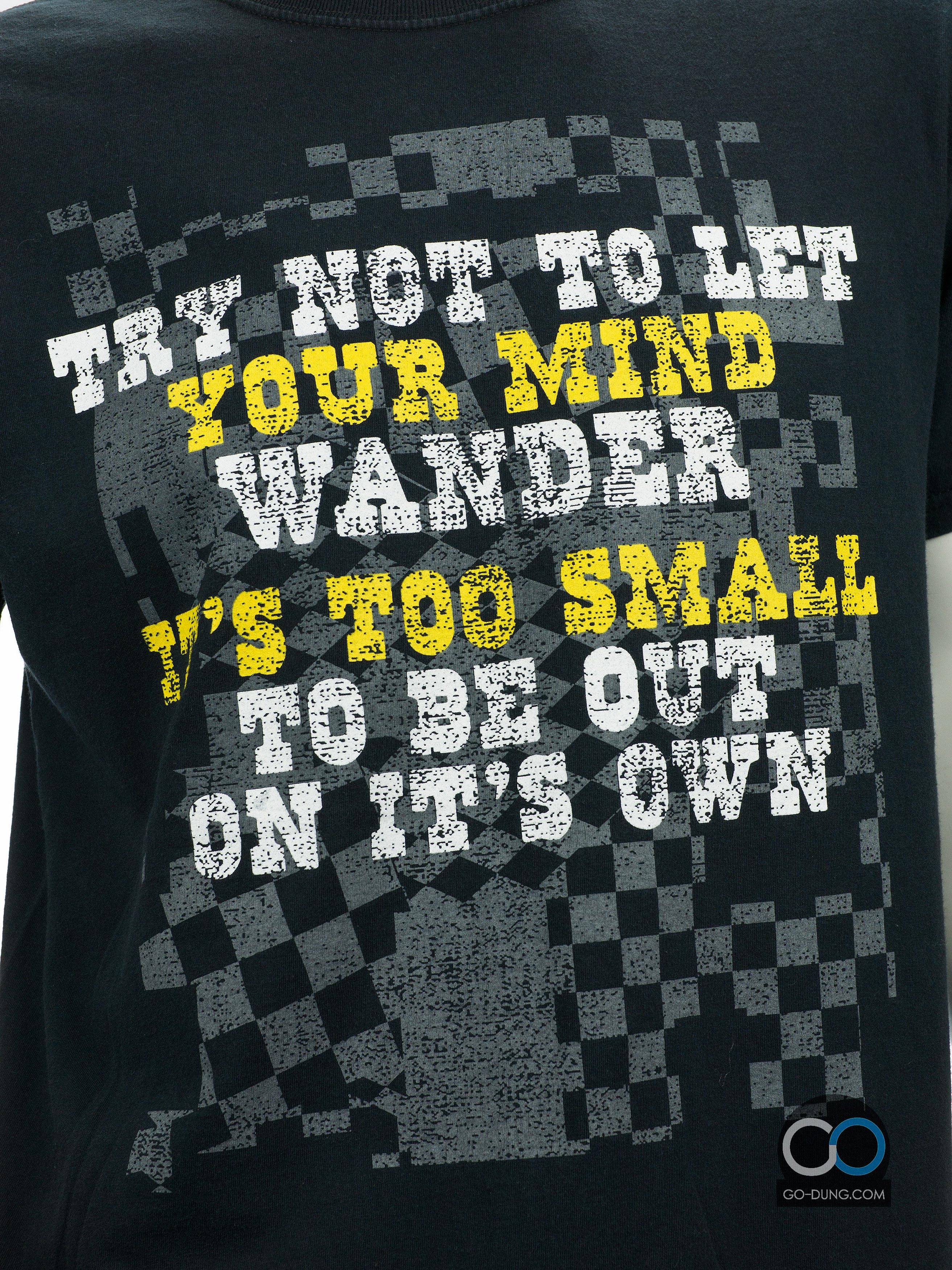 เสื้อยืดมือสอง INK : TRY NOT TO LET YOUR MIND WANDER ผ้า 100 คอตตอน