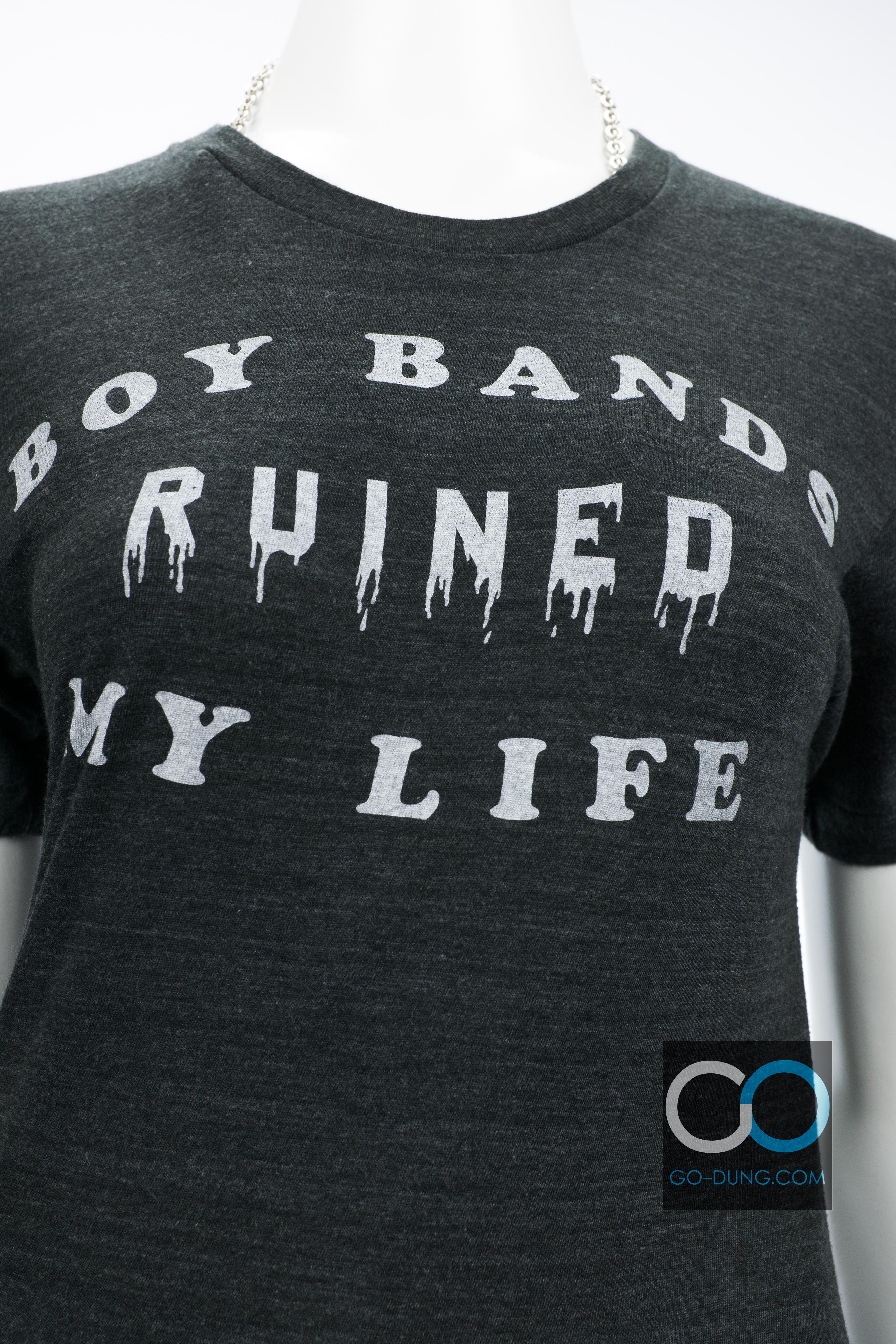 เสื้อยืด USA มือสอง ผ้าเรยอน JAWBREAKING : BOY BAND RUINED MY LIFE ผ้าสามเนื้อ 25/50/25