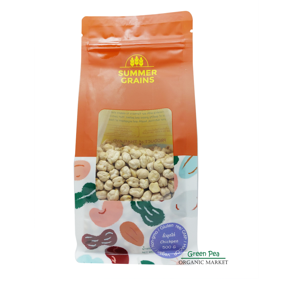 Summer grains ถั่วลูกไก่ 500 กรัม chickpea Non-GMO, GMP, vegan