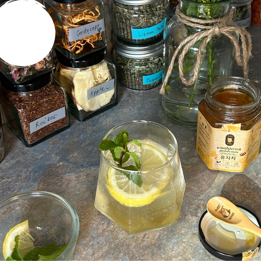 Sweet Herbs ชาผลไม้เกาหลี Korean Citron Tea 2 รสชาติ ขนาด 230 กรัม ชาน้ำผึ้งเกาหลี ชงดื่มกับน้ำร้อน ได้รสผลไม้เต็มคำ เข้มข้น กลิ่นหอม