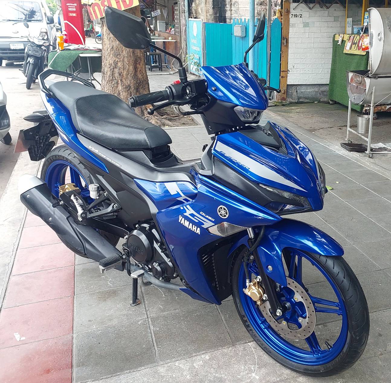 (ขายแล้ว) yamaha exciter สีน้ำเงิน 2021 155 cc ไฟหน้า LED