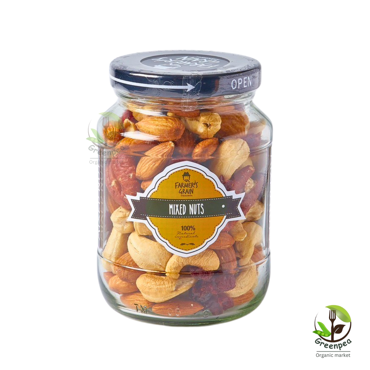 Farmer’s Grain Mixed Nuts ถั่วรวม และ ผลไม้อบแห้ง ไม่มีการาปรุงรสชาติ ขนาด 200 กรัม ทานง่าย พกพาสะดวก (veagn/เจ)