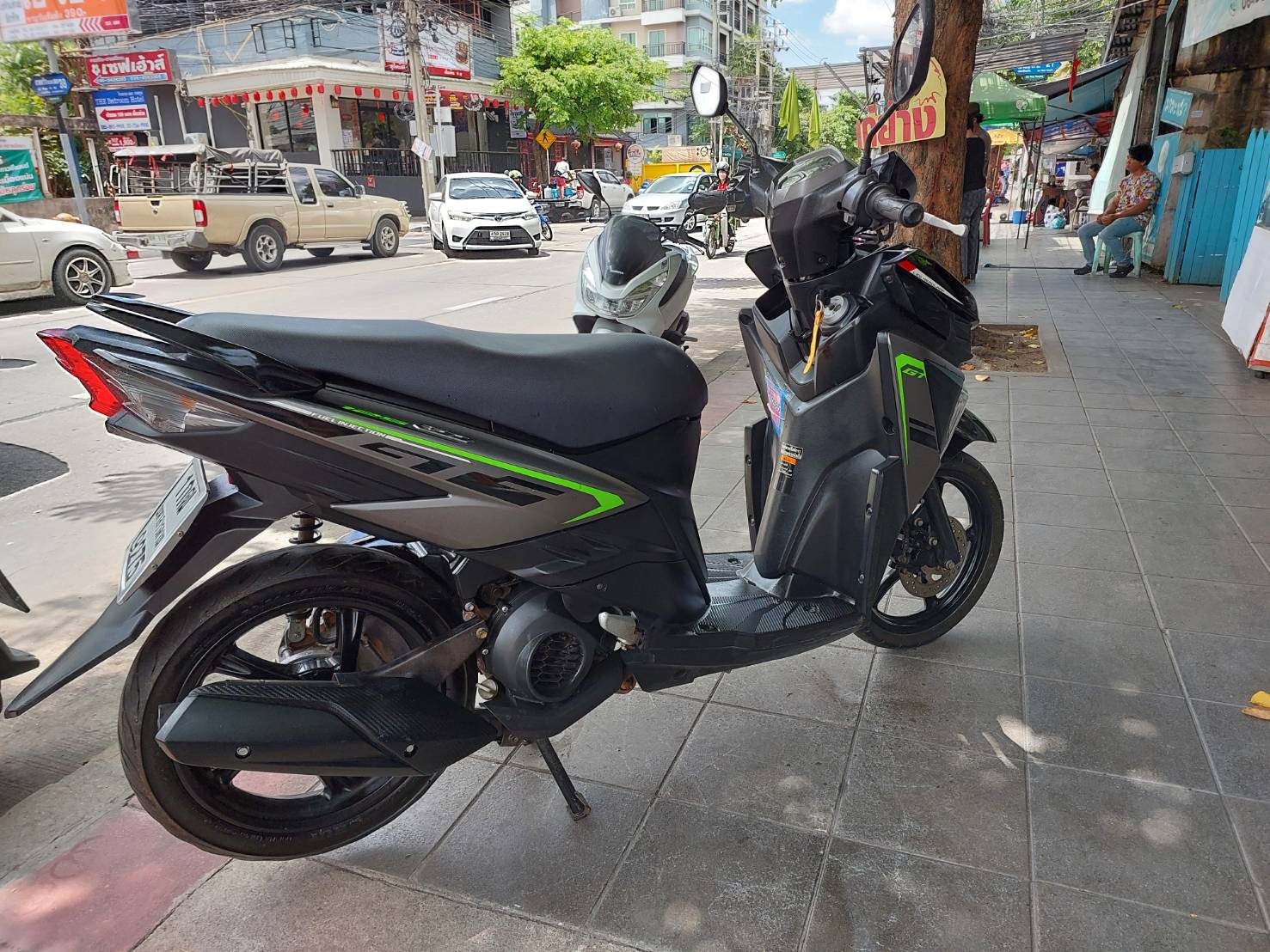 (มัดจำแล้วครับ) yamaha GT สีดำเทา ทะเบียนปี 2560 รถบ้านเอกสารชุดโอนครบ