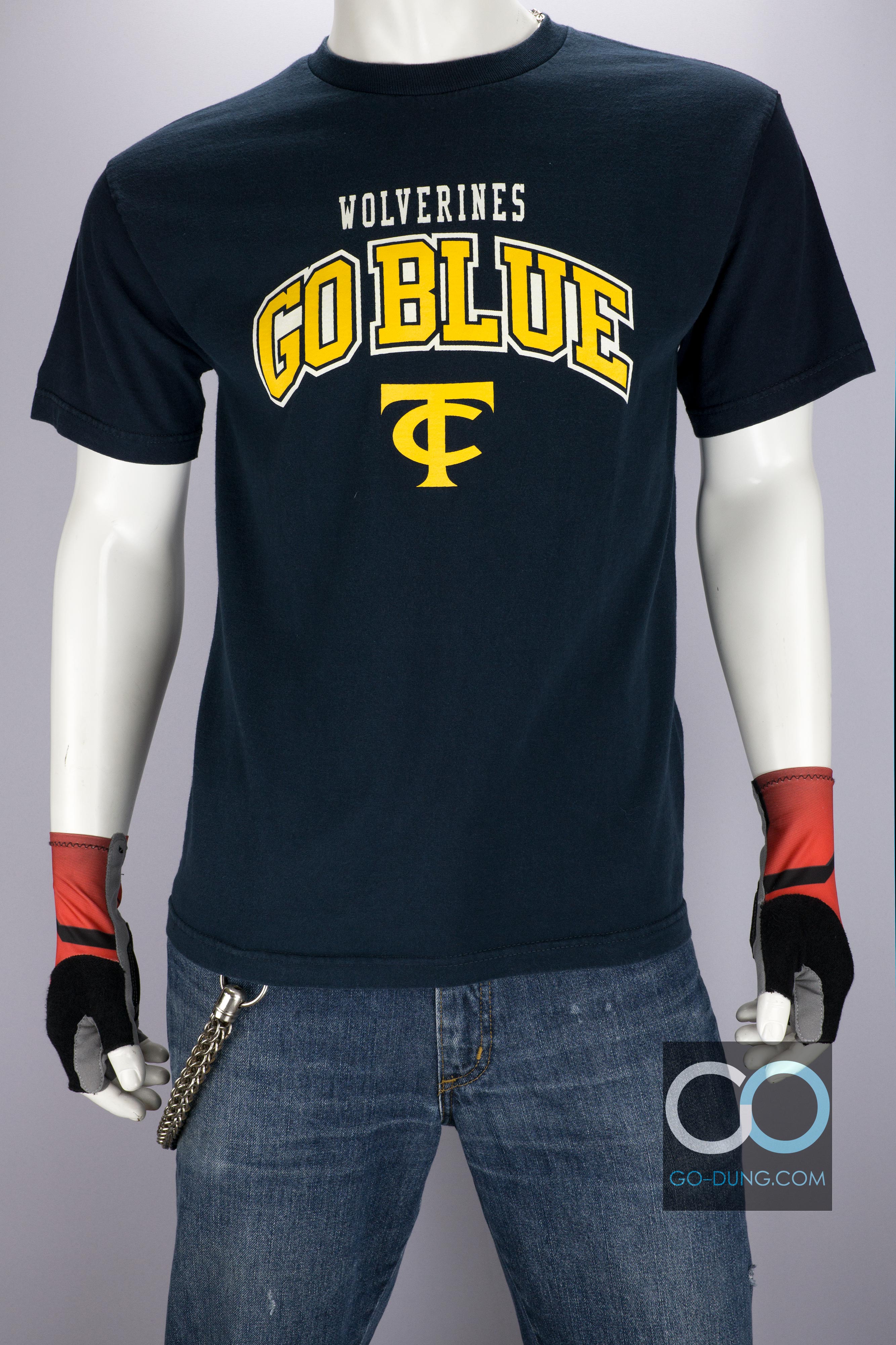 เสื้อยืดอเมริกันฟุตบอลมือสอง TRI-CITY WOVERINES GO BLUE ผ้า 100 คอตตอน ยี่ห้อ ALSTYLE
