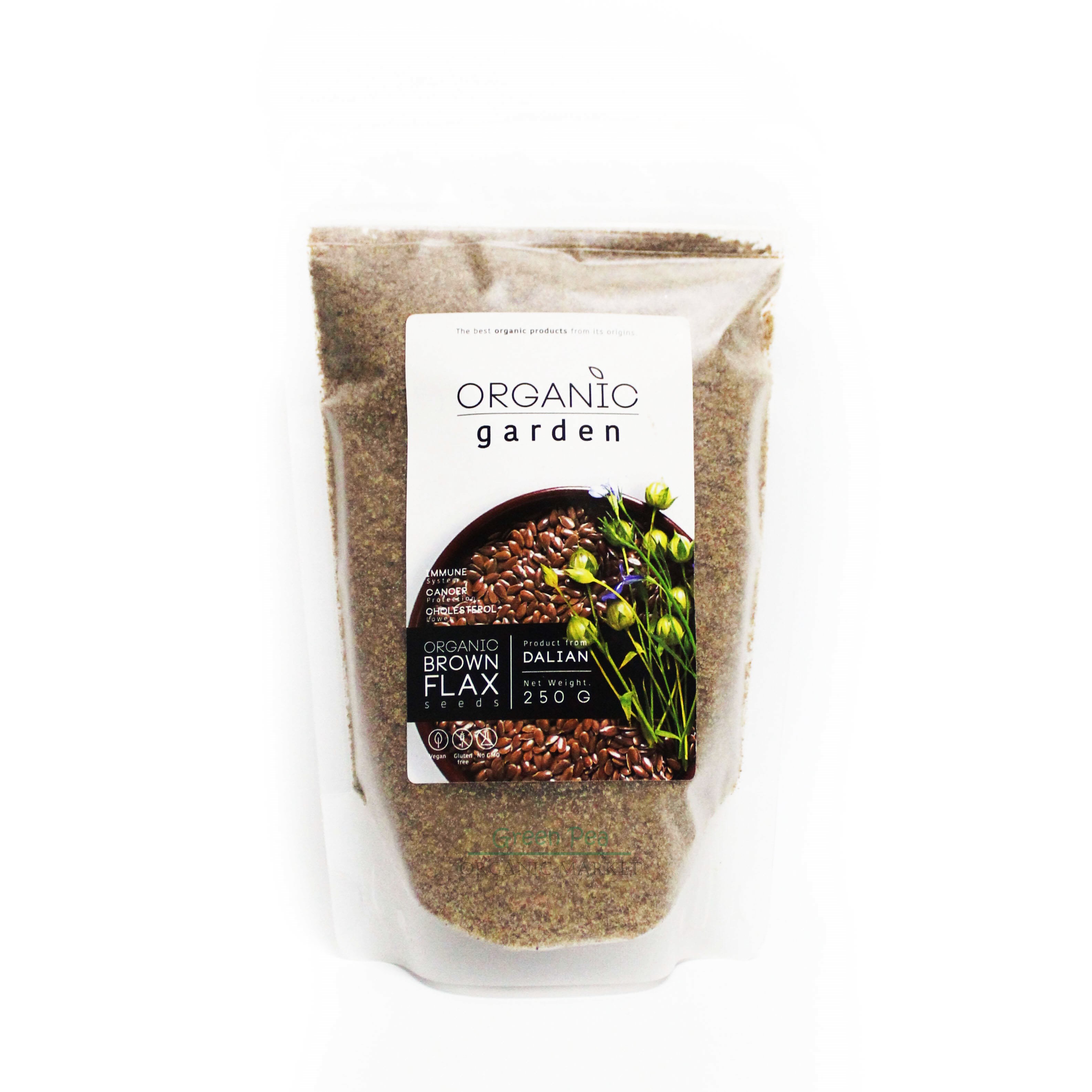 Organic garden แฟลกซ์บด Golden flax , Brown Flax 250 กรัม