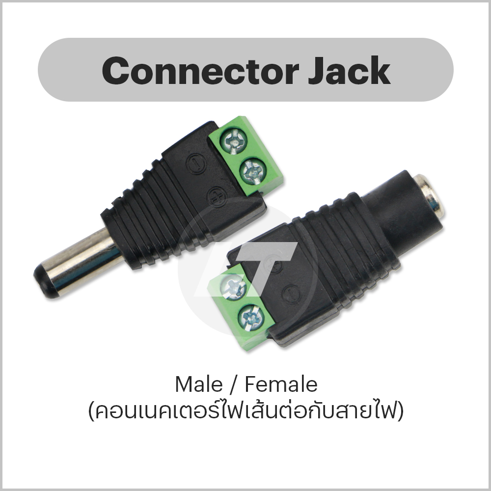 คอนเนคเตอร์สายไฟหัวแจ๊ค ตัวผู้ ตัวเมีย (Wire Connector Jack) ถุงละ 10 ตัว
