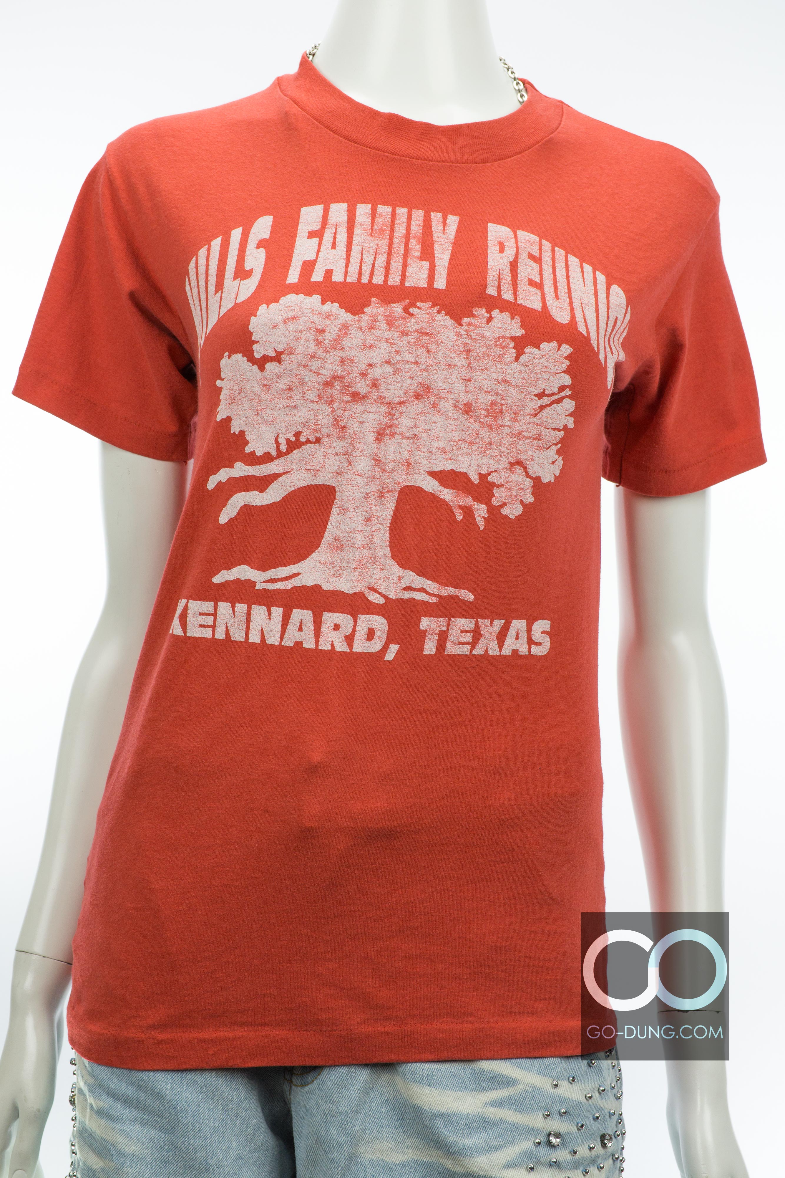 เสื้อยืดมือสอง USA ผ้าบาง HANES : MILLS FAMILY REUNION KENNARD TEXAS ผ้า 50/50