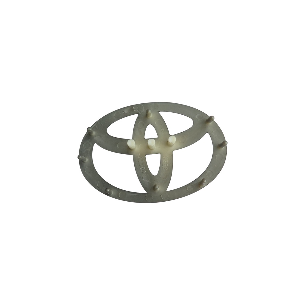 โลโก้ติดพวงมาลัย TOYOTA แท้ ขนาด 4.3 ซม. x 6.4 ซม. ใส่ได้หลายรุ่น แบบขาเสียบ