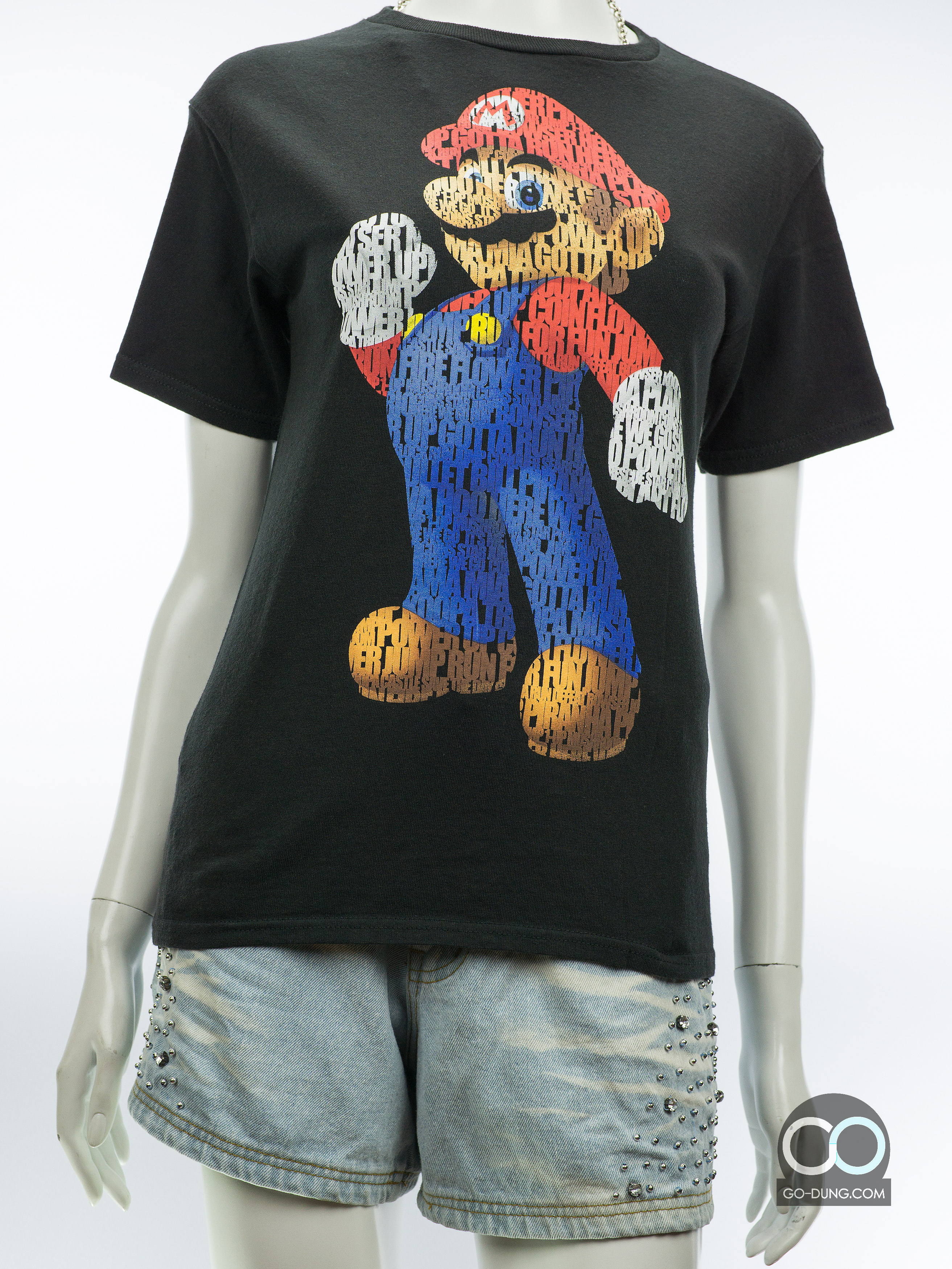 เสื้อยืดมือสอง SUPER MARIO รูปมาริโอ้เต็มตัว TM 2016 NINTENDO ผ้า 100 คอตตอน