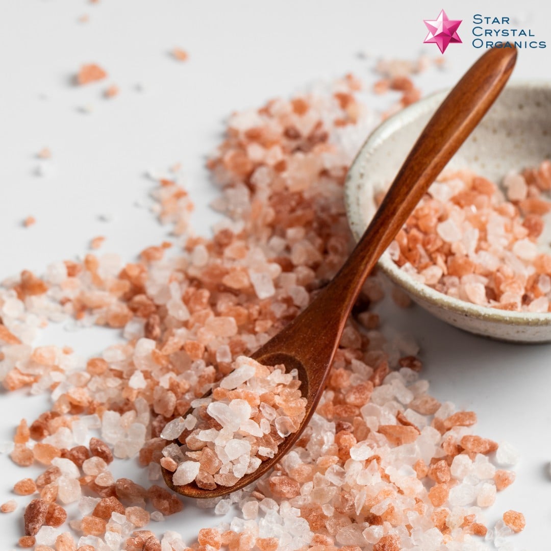 Star Crystal เกลือชมพู Himalayan Salt เกลือหิมาลายัน สีชมพู และสีดำ โซเดียมต่ำ มีแร่ธาตุมากกว่า (Food Grade) ขนาด 400 กรัม