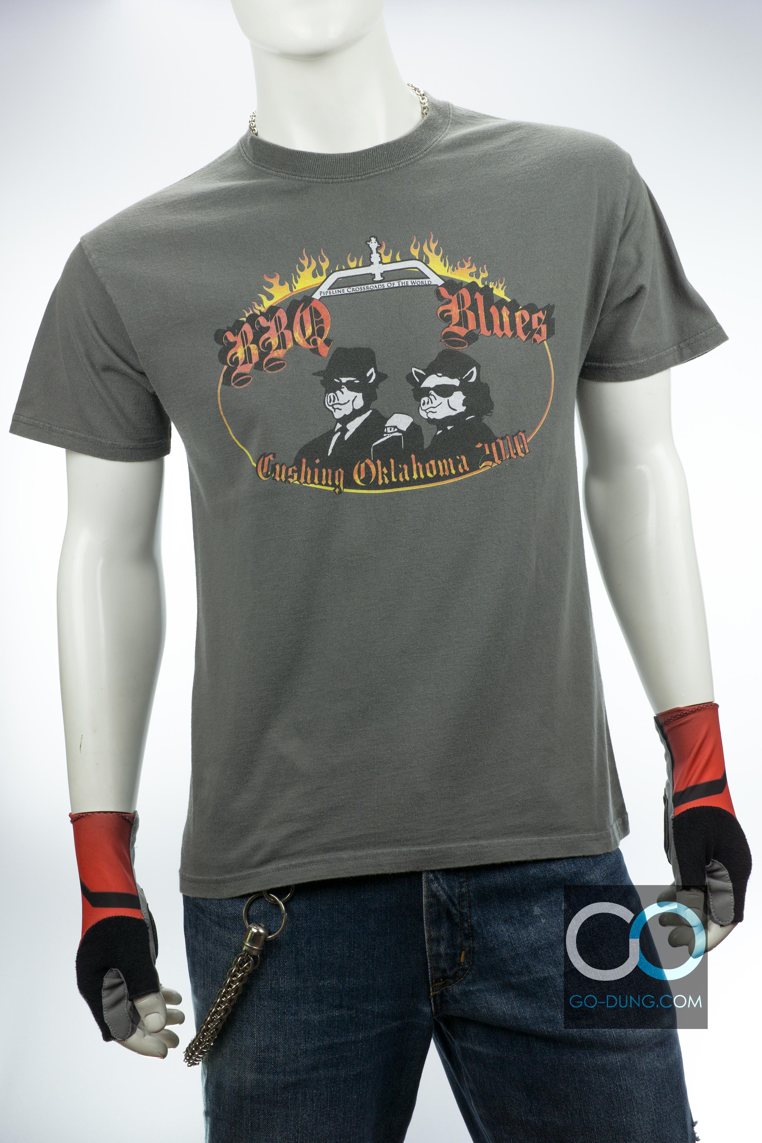 เสื้อ USA แท้ PORT AND COMPANY : BBQ BLUES CUSHING OKLAHOMA 2010 ผ้า 100 คอตตอน