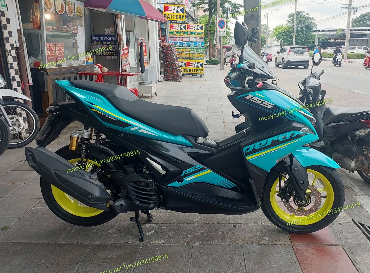 (ปิดการขายครับ) aerox สีเขียว ปี 2019 สภาพสวยไมล์น้อย โอนให้ฟรี