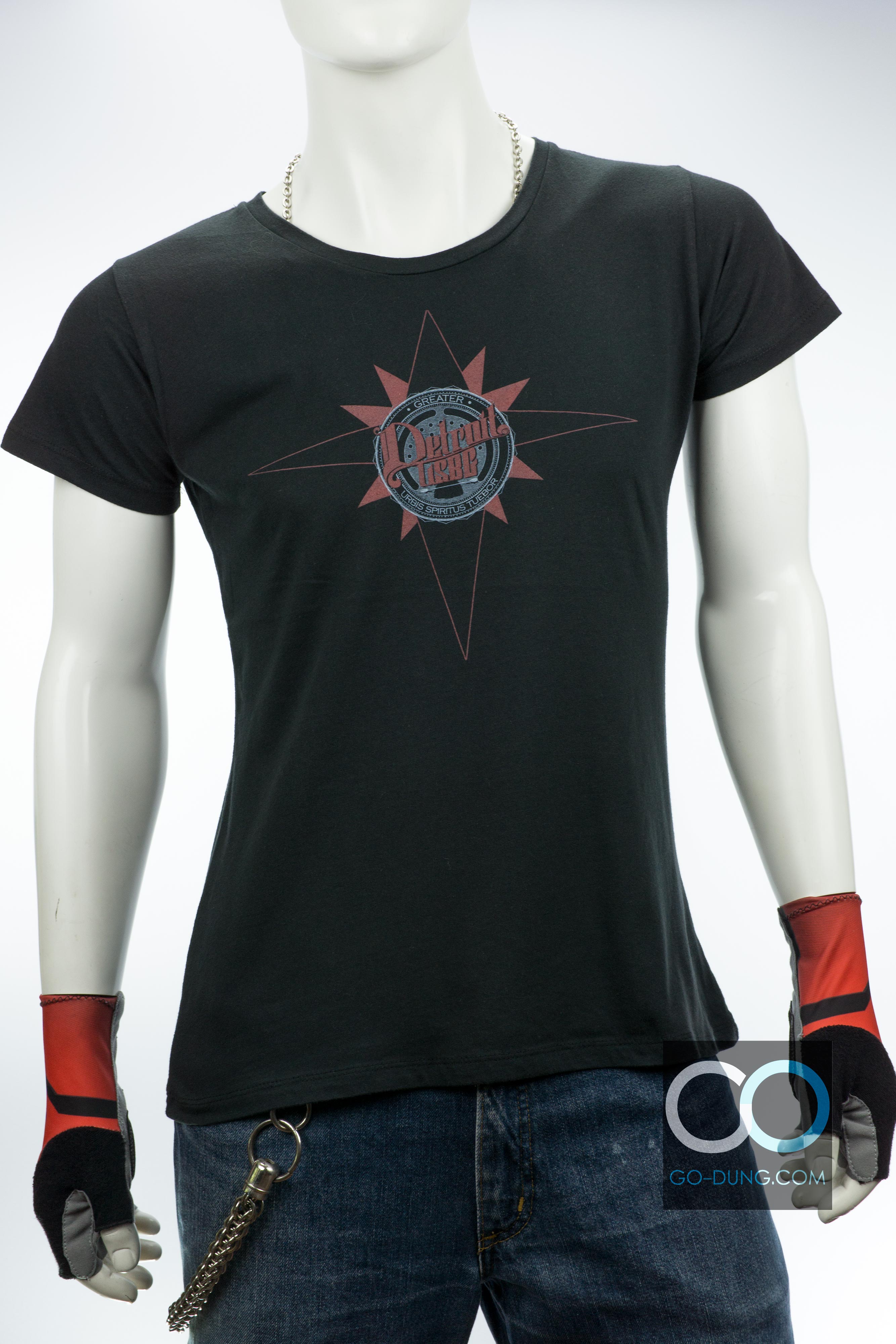 เสื้อยืดมือสอง ผ้าบาง ENZA : GREATER DETROIL USBG URBIS SPIRITUS TUEBOR ผ้าผสม 60/40