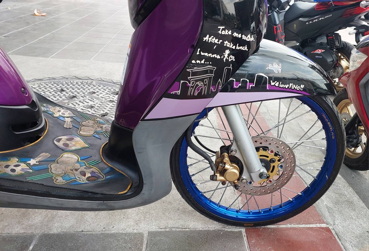 (ปิดการขายก็ได้ครับ) fino สีม่วงดำ ทะเบียนสวย 9966 กรุงเทพมหานคร