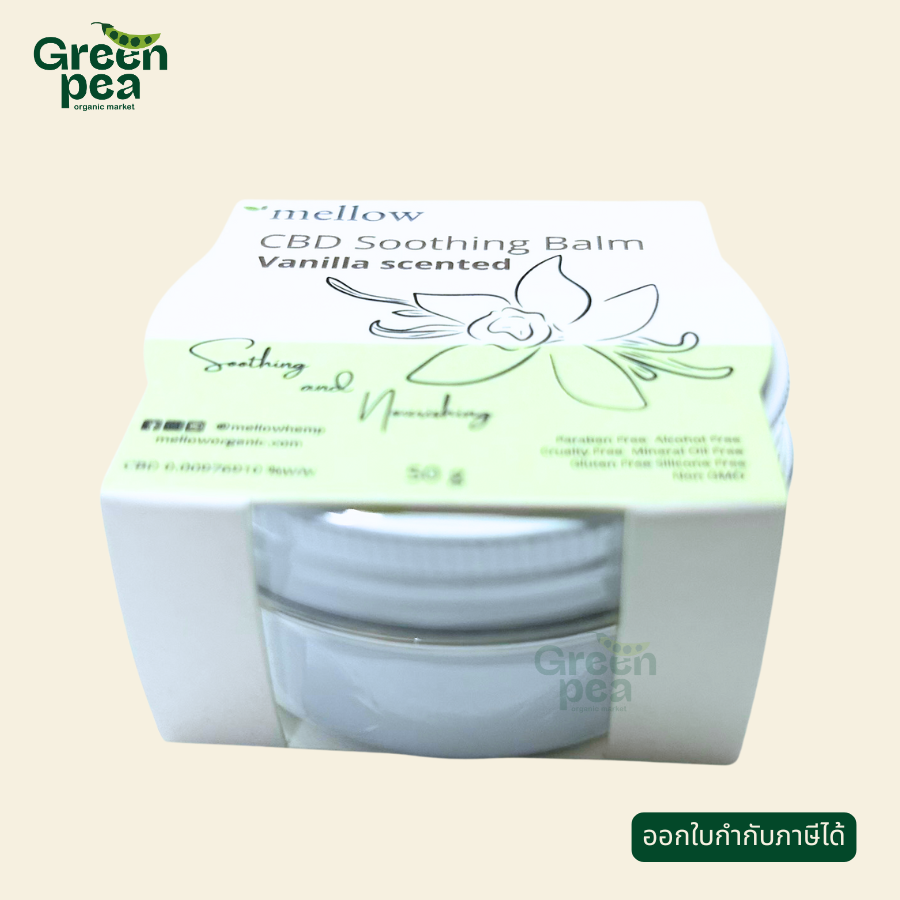 Mellow CBD Sooting Balm 50g. Vanilla scented