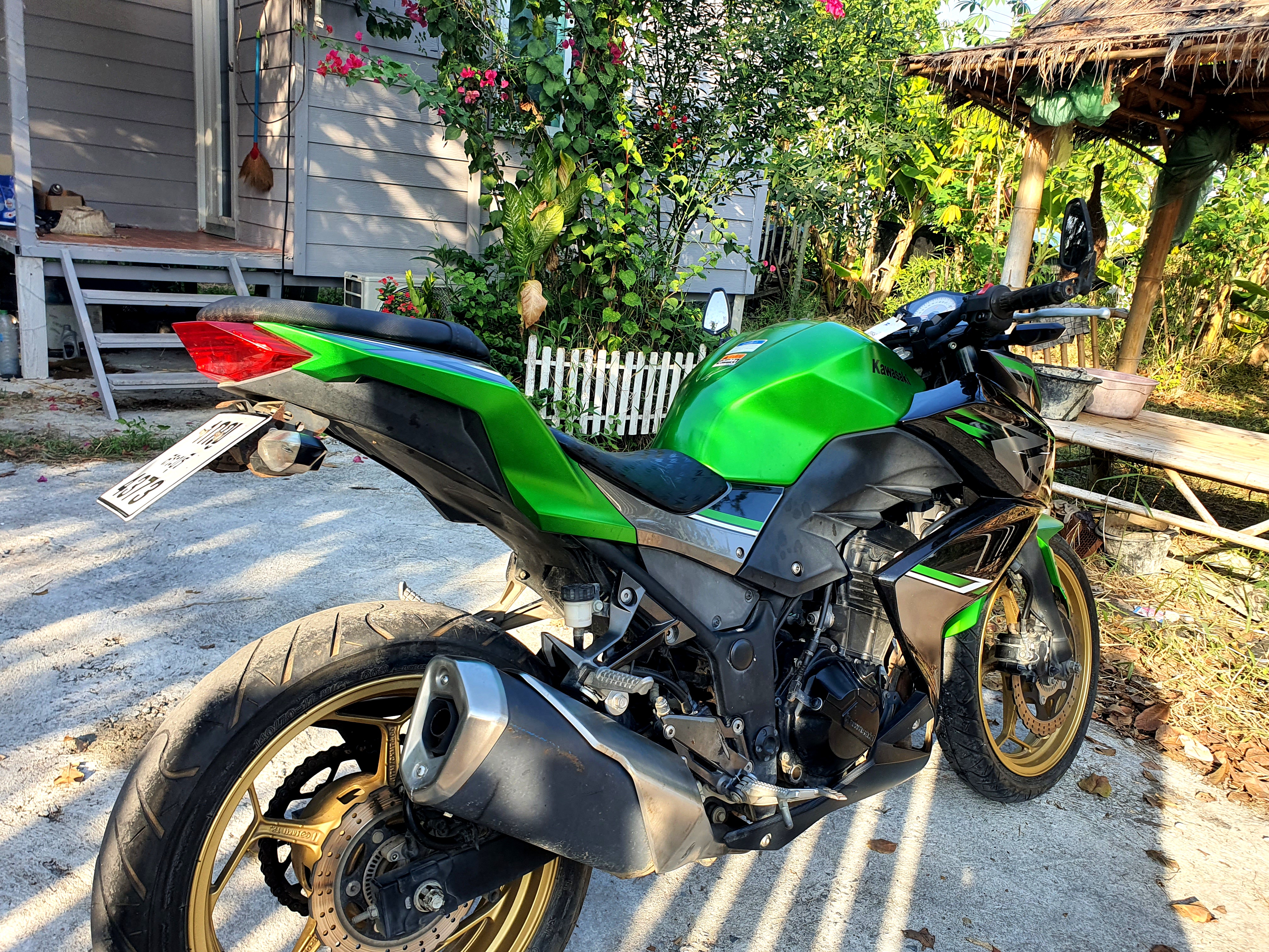 (ขายแล้วครับ) z300 ABS สีเขียวดำ จดทะเบียนปี 2017เครื่องดีมากสียังสวย