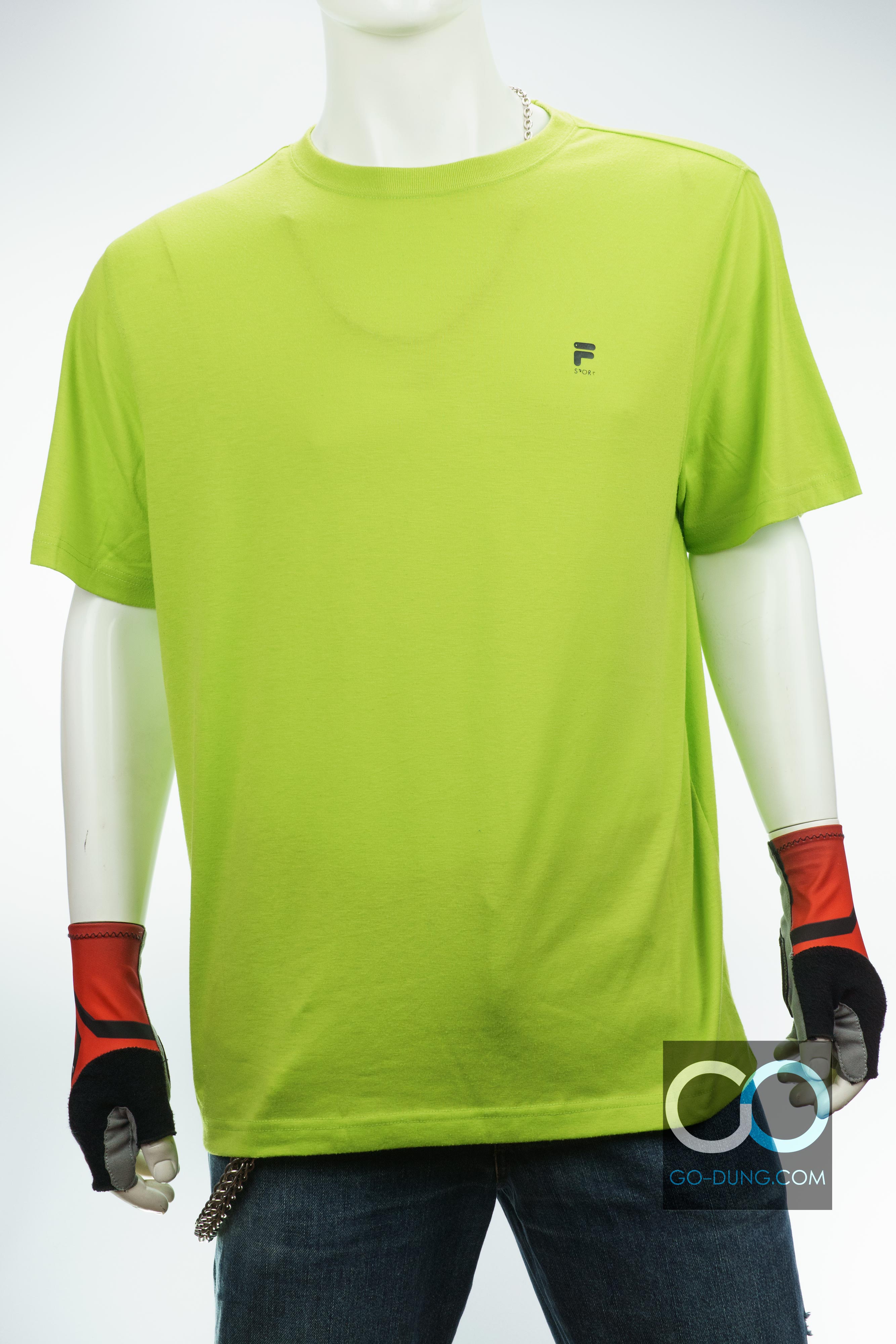 เสื้อยืดมือสองแบรนด์เนม สีพื้น FILA SPORT ผ้าผสม 96/4