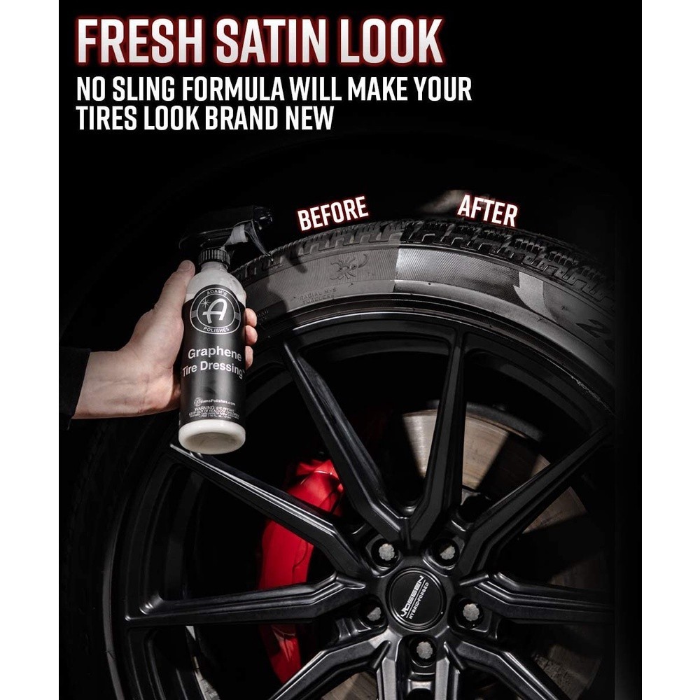 Adam's Graphene Tire Dressing (16oz) ผลิตภัณฑ์เคลือบยางรถอดัมส์กราฟีน