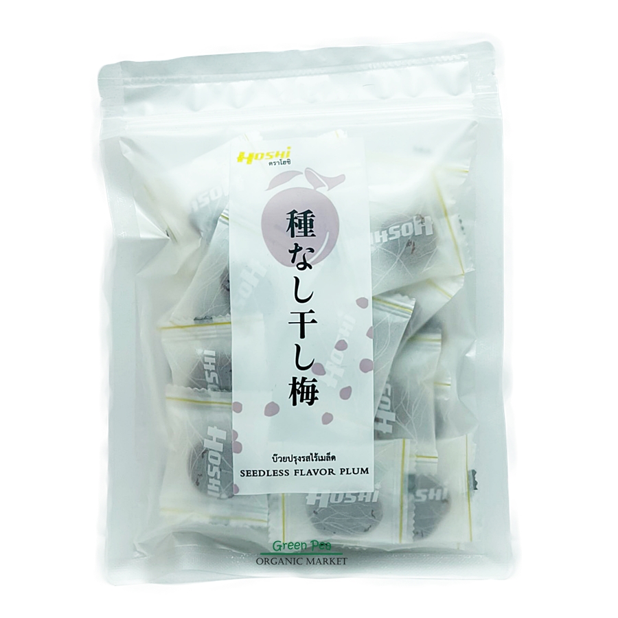 Hoshi บ๊วยปรุงรส ไม่มีเมล็ด ขนาด 100 กรัม บ๊วยโฮชิ seedless flavor plum