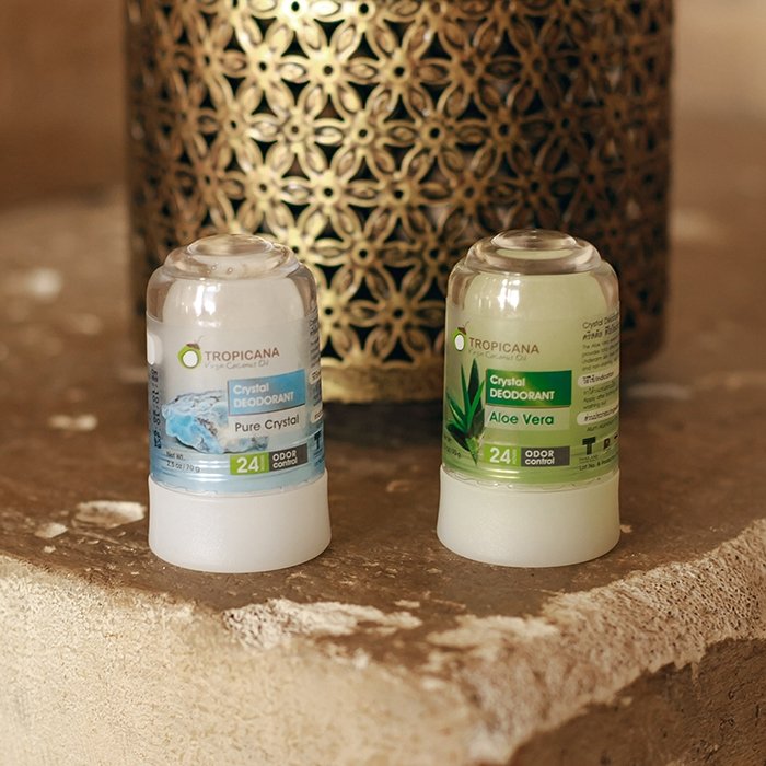 Tropicana โรลออน สารส้ม ระงับกลิ่นกาย 60g. Crystal Deodorant 24hours