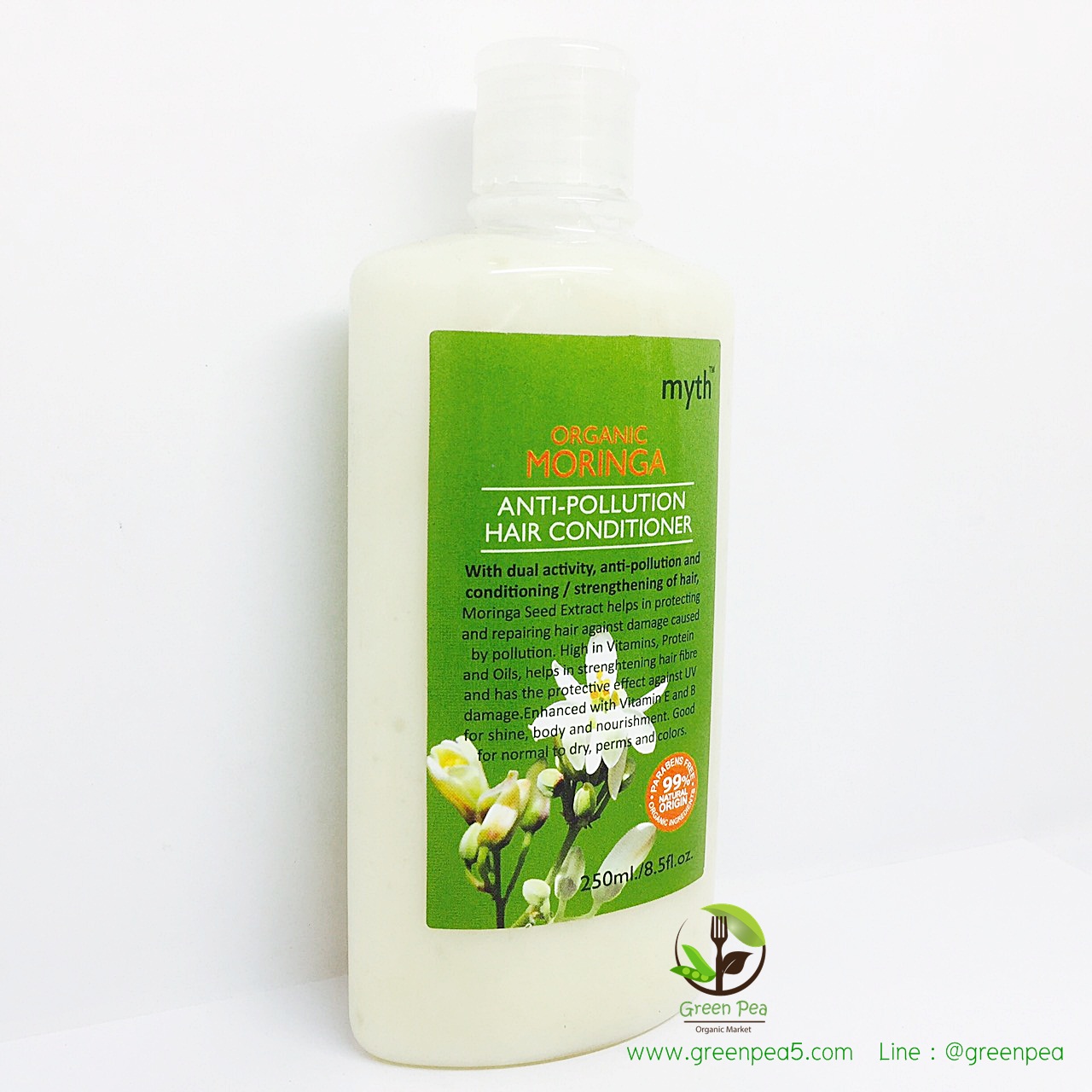 MYTH Organic Moringa Anti-Pollution Hair Conditioner - 99% Natural Origin