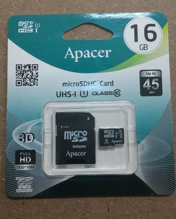APACER MICRO SDHC UHS-I Class10 16GB