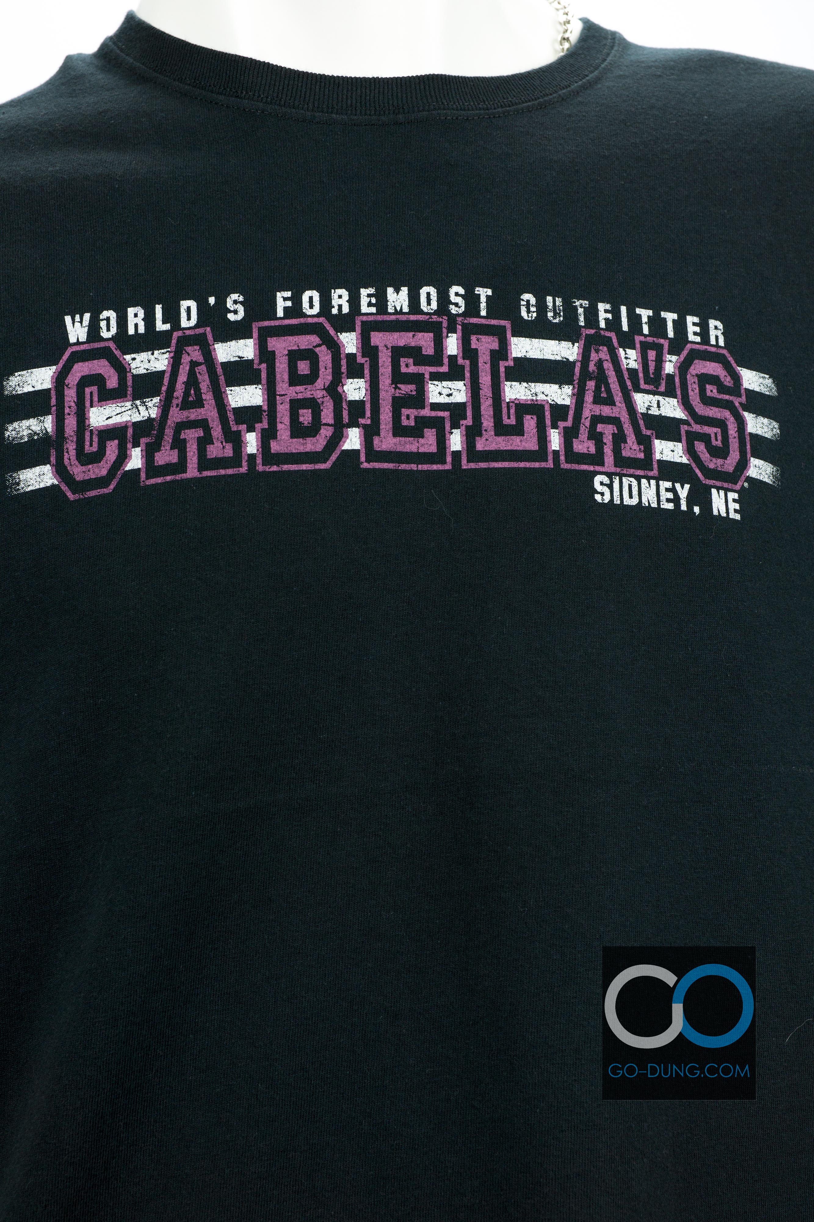 เสื้อยืดมือสอง GILDAN WORLD IS FOREMOST OUTFITTER CABELA'S ผ้า 100 คอตตอน