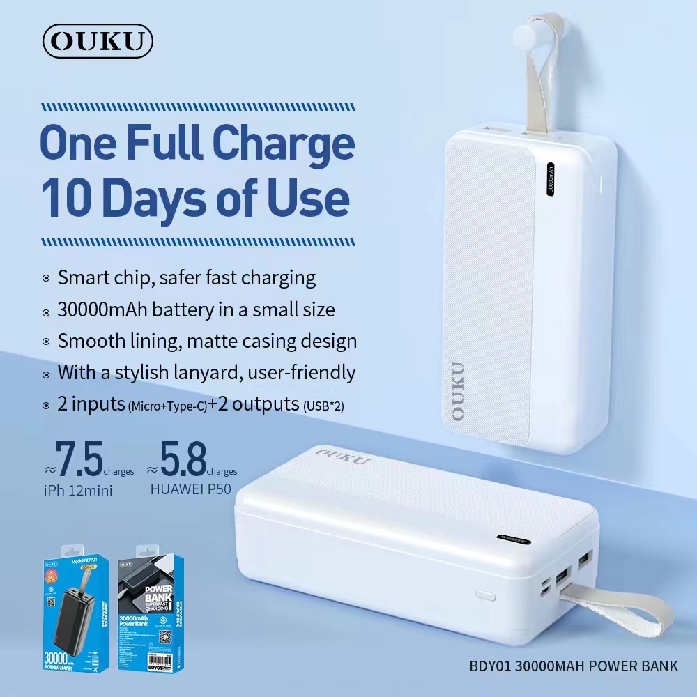 OUKU BDY01 30000mAh **ระบุสี**