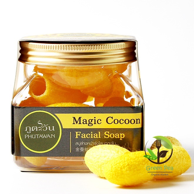 ภูตะวัน สบู่ล้างหน้ารังไหม 40 กรัม Magic Cocoon Facial Soap