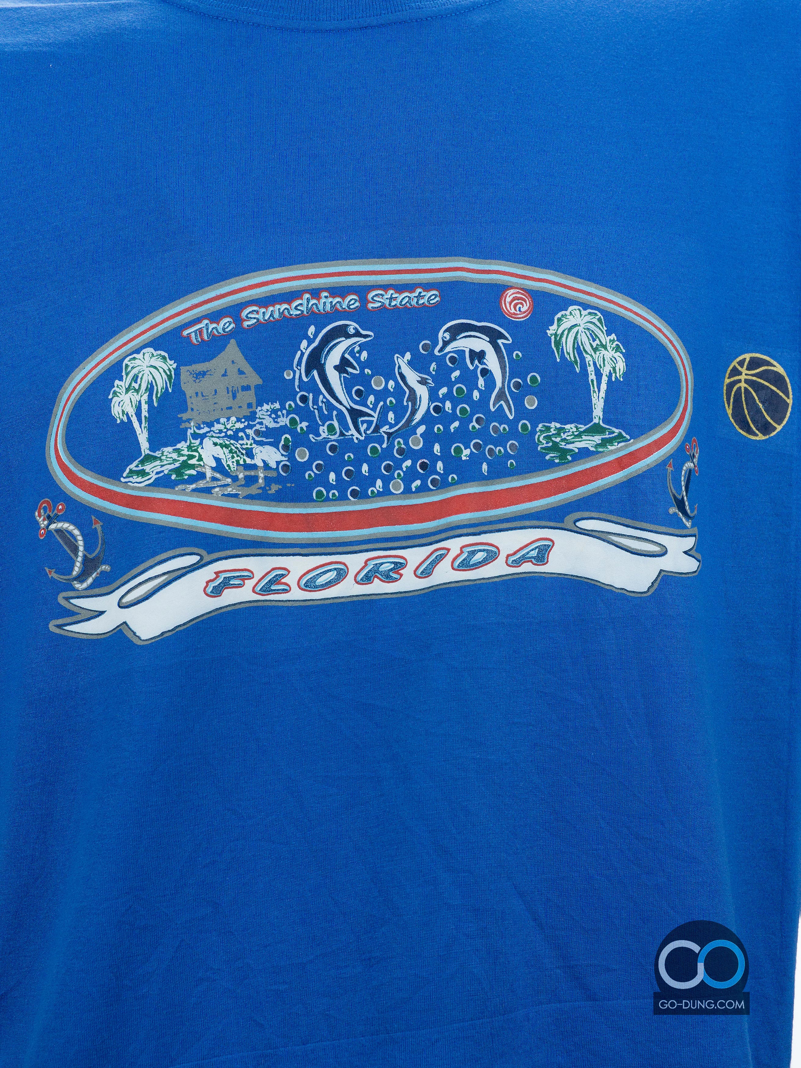 เสื้อยืดมือสอง GILDAN : THE SUNSHINE STATE FLORIDA ผ้า 100 โพลี