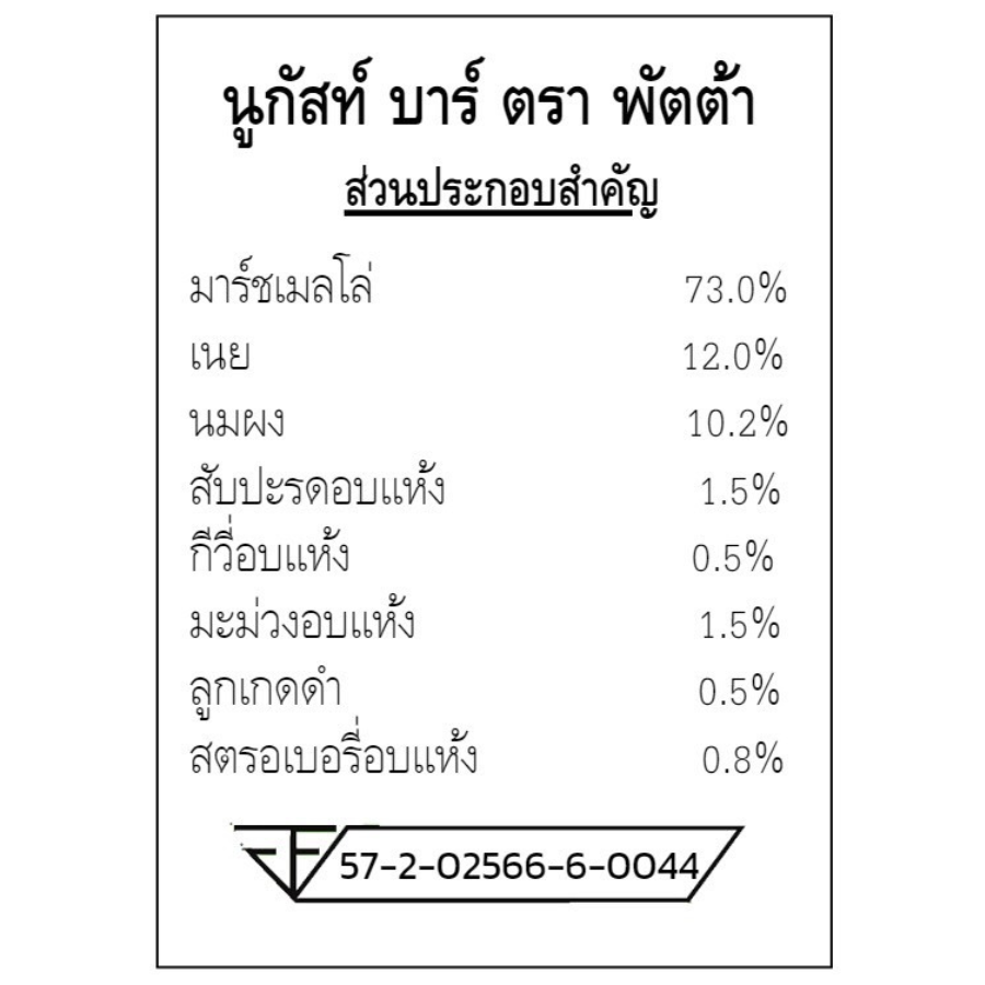 Greenpea Nugat bars Real Fruit ขนาด 200 กรัม นูกัต บาร์ผลไม้ หนุบหนับไม่เหนียว หวานตัดเปรี้ยว หอม ผลไม้รวม