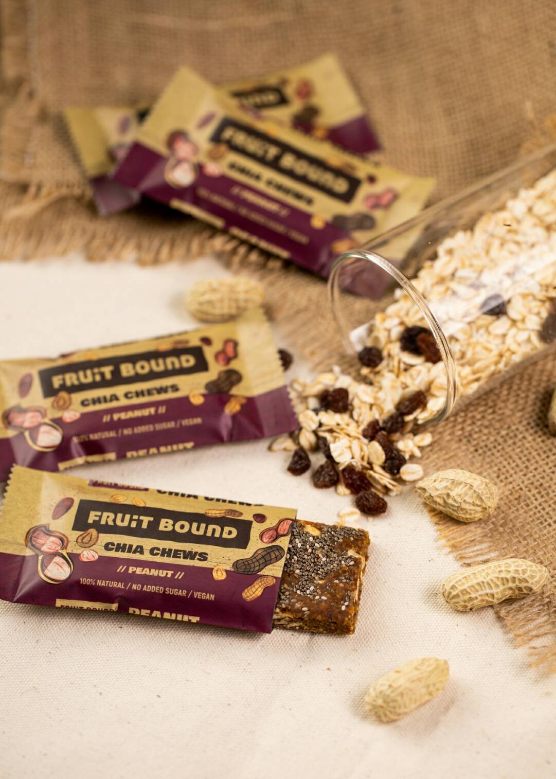 Fruit Bound bars ขนมอร่อย ปราศจากน้ำตาล, 40กรัม สำหรับผู้รักสุขภาพ 7 รสชาติ