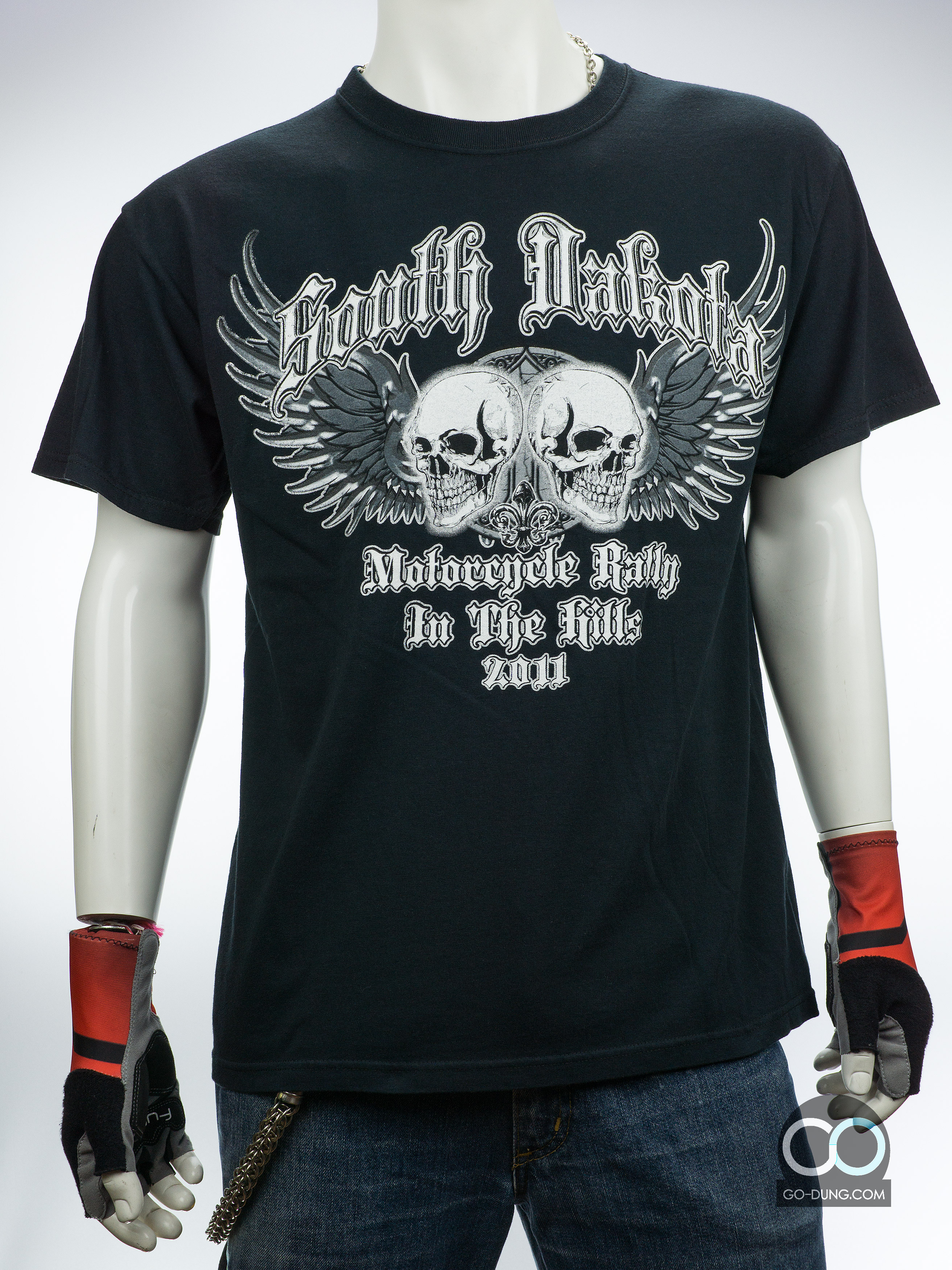 เสื้อยืดมือสอง FRUIT OF THE LOOM : SOUTH DAKOTA MOTORCYCLE RALLY ผ้า 100 คอตตอน
