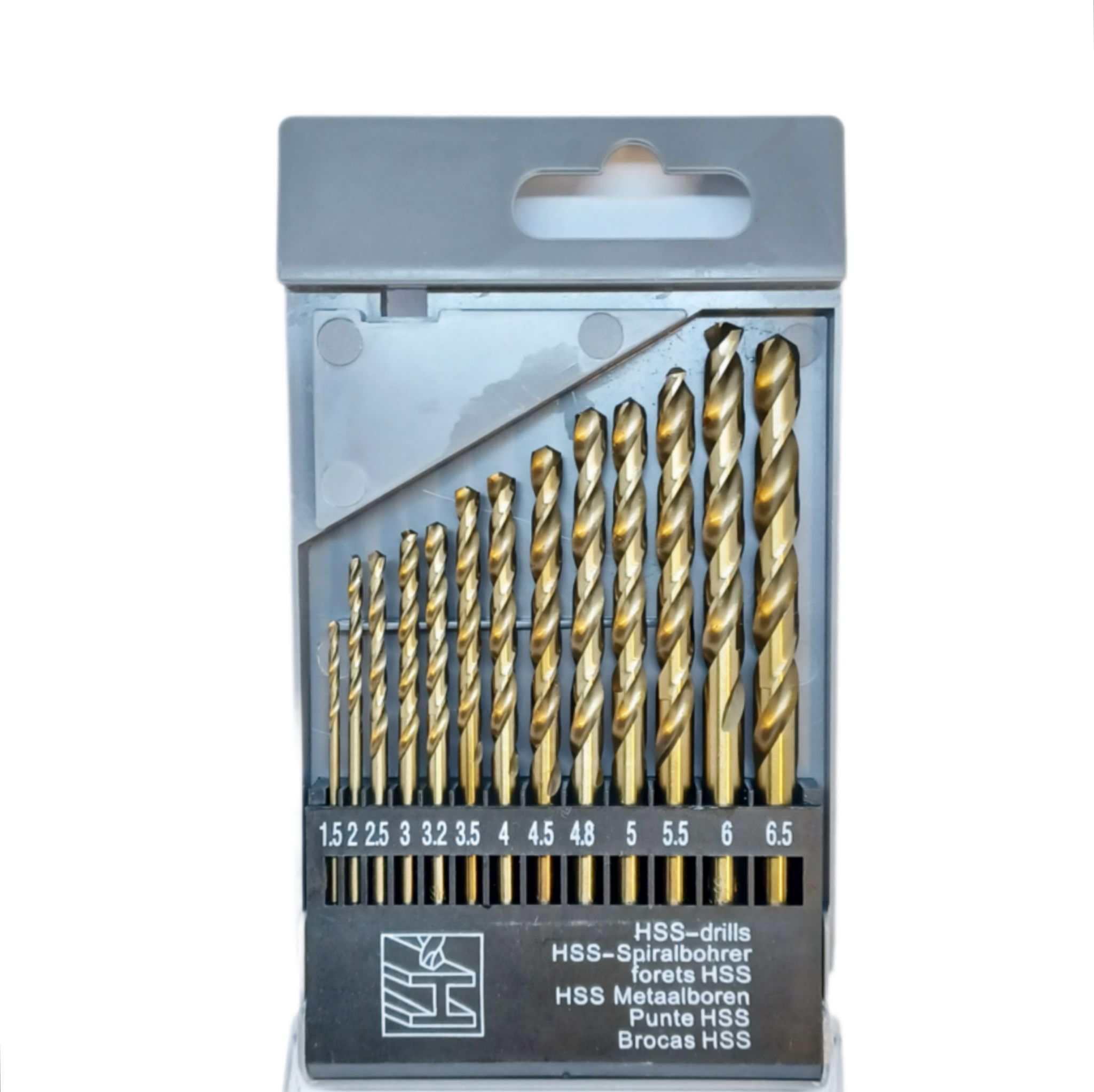 [PPO] ชุดดอกสว่านโคบอลต์ HSS Co5 M35 จำนวน 13 ดอก ขนาด 1.5-6.5 mm กล่องพลาสติก