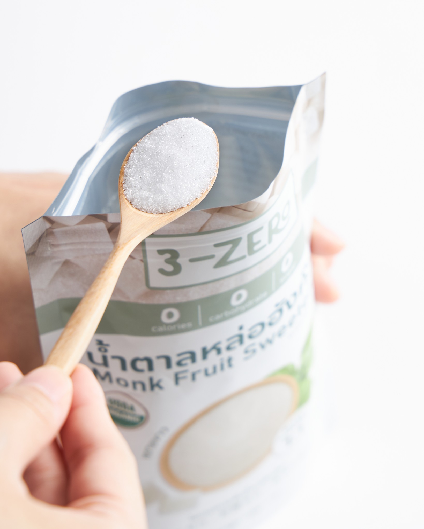 3-ZERo น้ำตาล หล่อฮังก๊วย ขนาด 225 กรัม Monk Fruit Sweetener USDA Organic หวานจากธรรมชาติ หอม Keto ทานได้