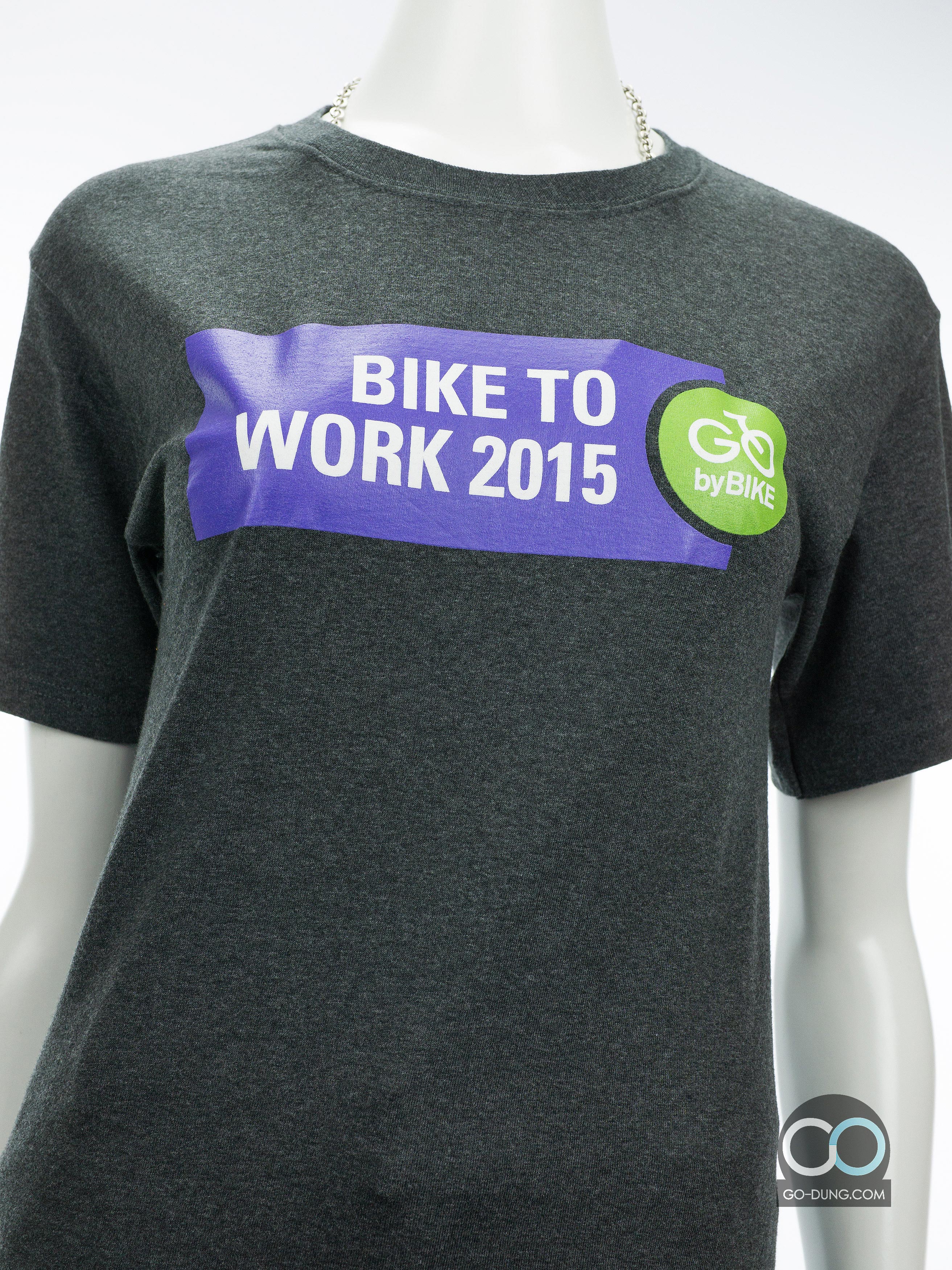 เสื้อยืดมือสอง HANES : BIKE TO WORK 2015 ผ้าบาง ผ้าผสม 60/40