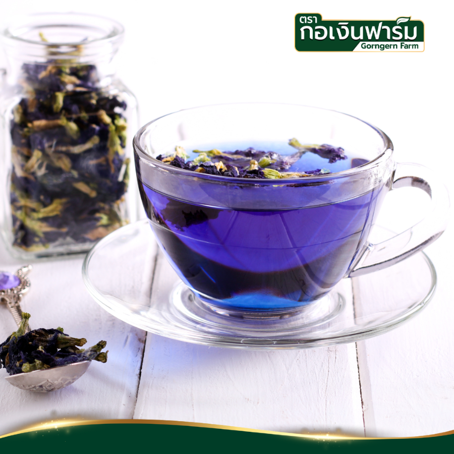 Grongern Farm Dried Butterfly Pea อัญชันแห้ง 100 กรัม อัญชัน ผสมเครื่องดื่ม อาหาร กอเงิน ฟาร์ม