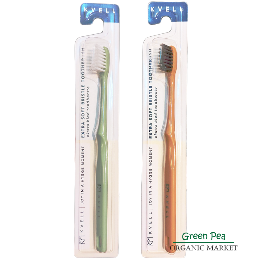 คเว็ล แปรงสีฟัน ขนนุ่ม พิเศษ มี 2 แบบให้เลือก KVELL Extra Soft Charcoal Toothbrush ปลายแหลม ทำความสะอาด ได้มากกว่า