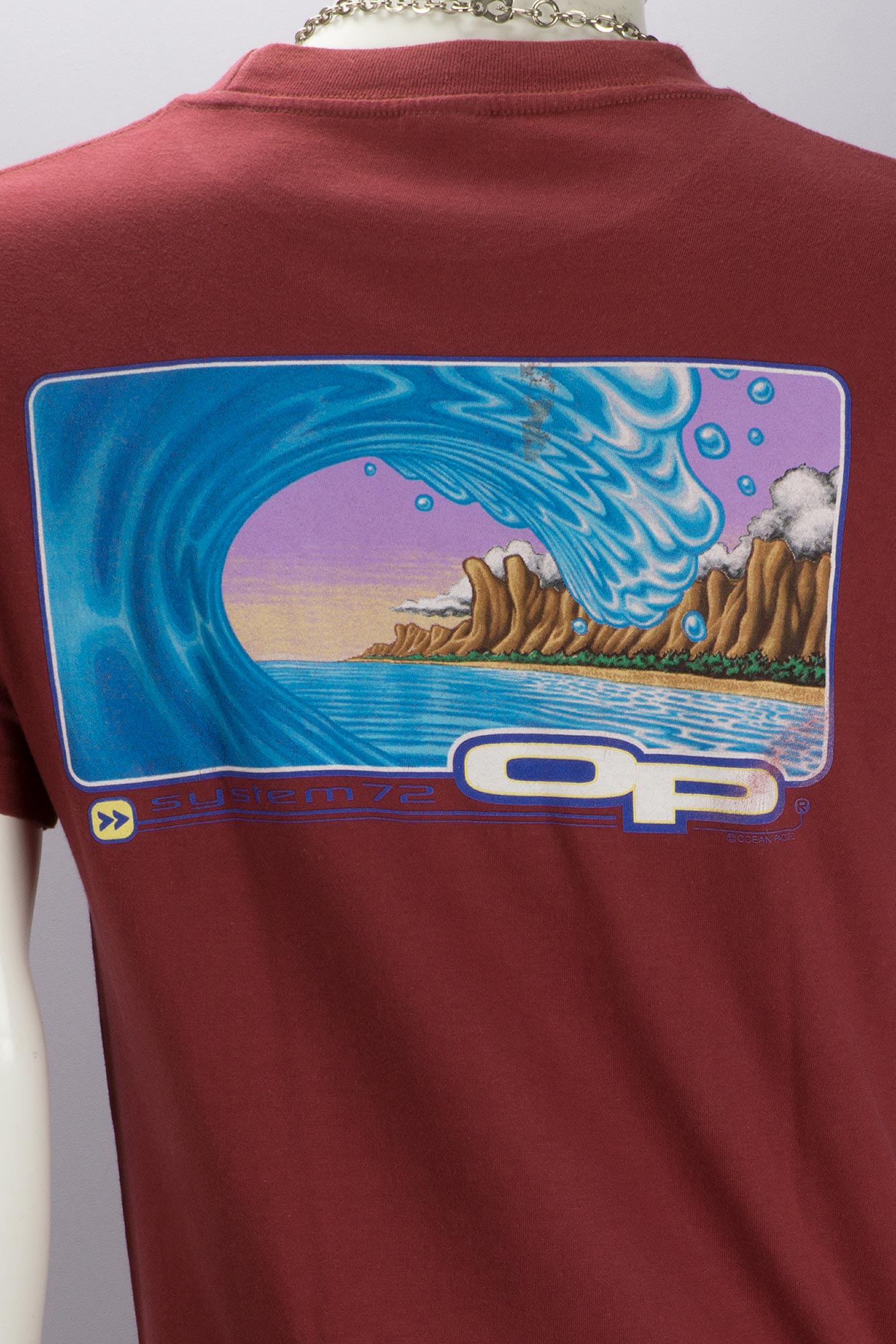 เสื้อยืดมือสองแท้ OP : OCEAN PACIFIC : SYSTEM 72 ผ้า 100 คอตตอน