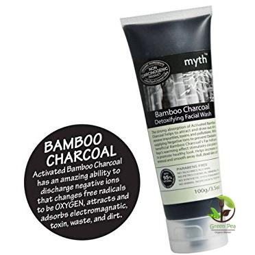 Myth เจลล้างหน้าถ่านไม้ไผ่ 100g. Bamboo Charcoal Detox Facial Wash PARABENS FREE NO SILICONES/ALCOHOL