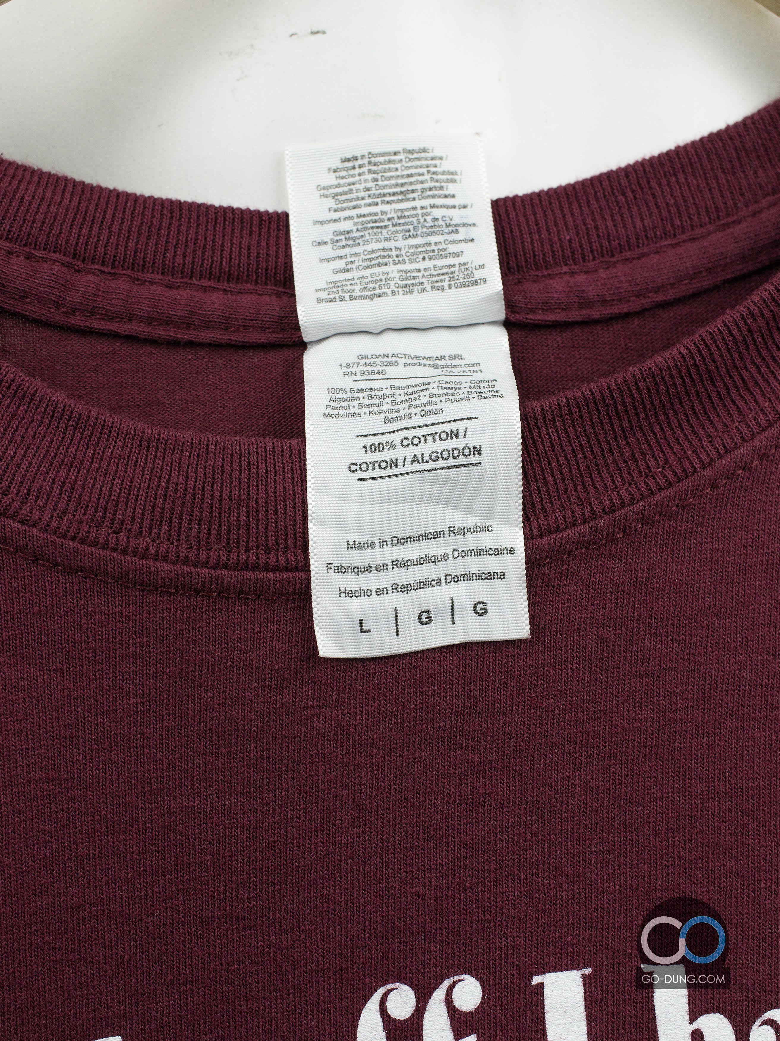 เสื้อยืดมือสอง GILDAN : BACK OFF I HAVE A SISTER AND I'M NOT AFRAID TO USE HER ผ้า 100 คอตตอน
