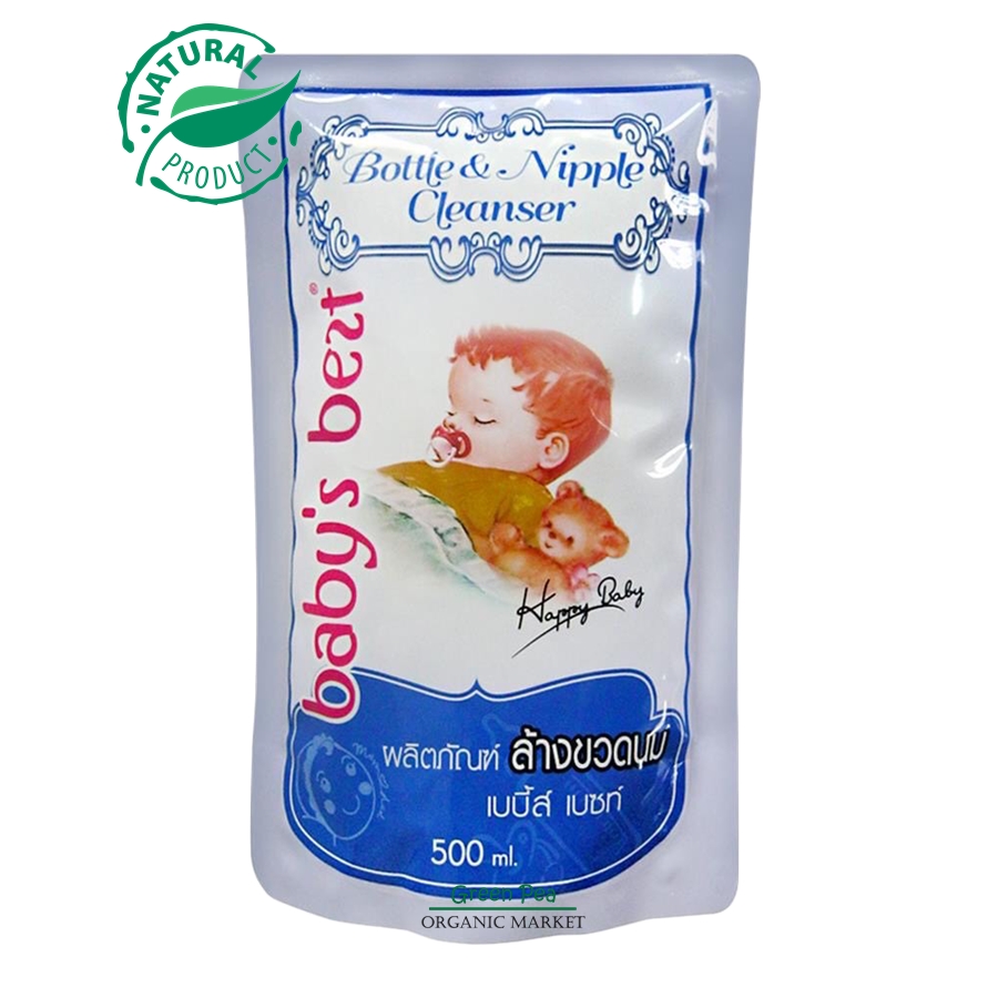baby bezt ผลิตภัณฑ์ล้างขวดนม / น้ำยาซักผ้า 500ml. สำหรับเด็ก ทำจากธรรมชาติ แบบรีฟิล