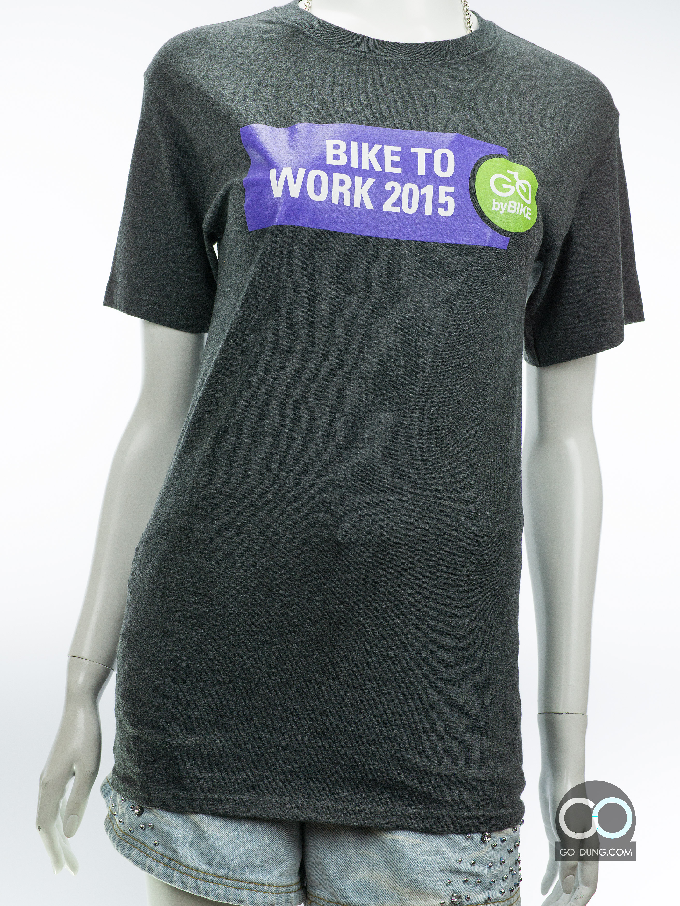 เสื้อยืดมือสอง HANES : BIKE TO WORK 2015 ผ้าบาง ผ้าผสม 60/40