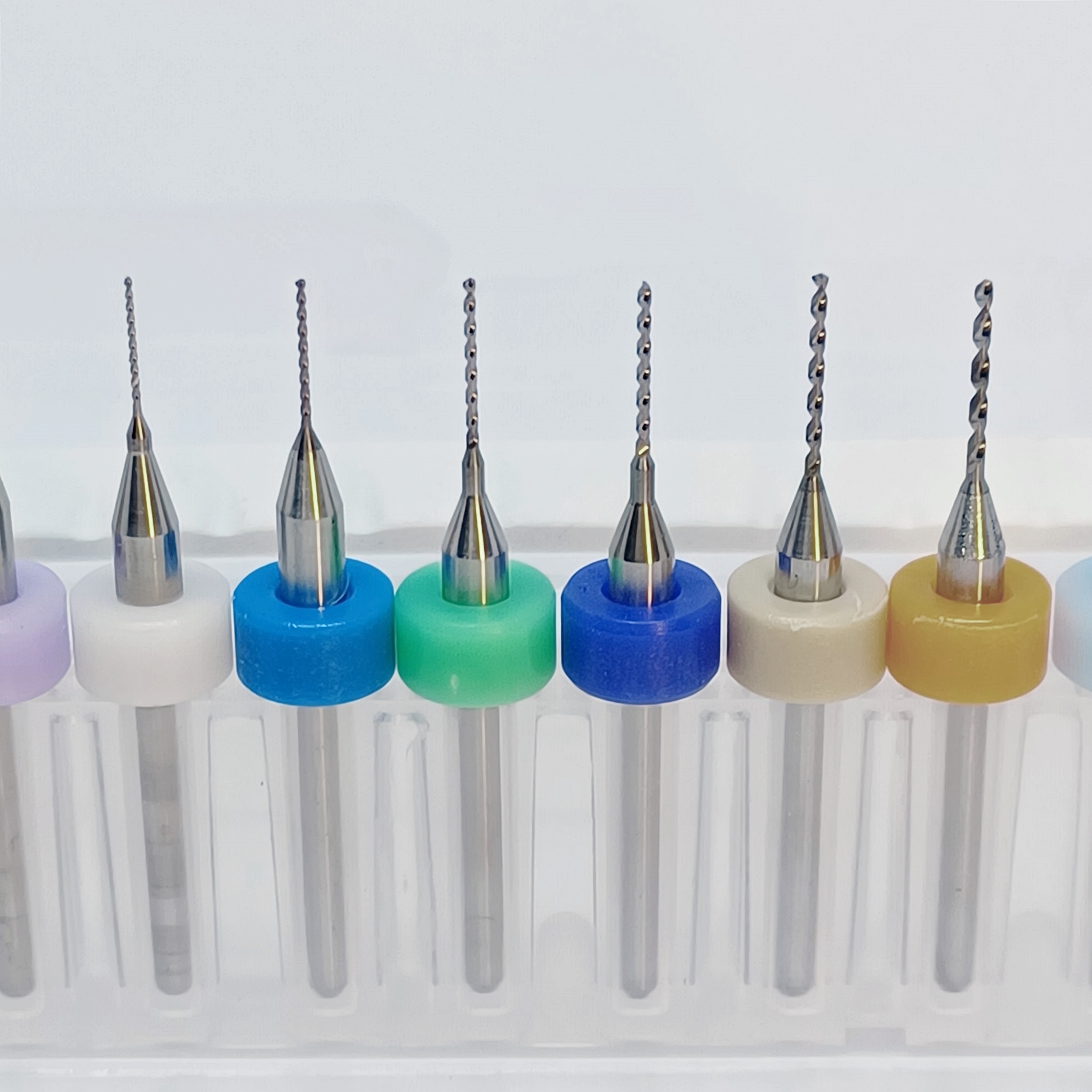 [OPP] ดอกสว่านเจาะ PCB ทังสเตนคาร์ไบด์ก้าน 3.175 mm ขนาดคม 0.1-3.0 mm. กล่องแพ็ค 10 ดอก