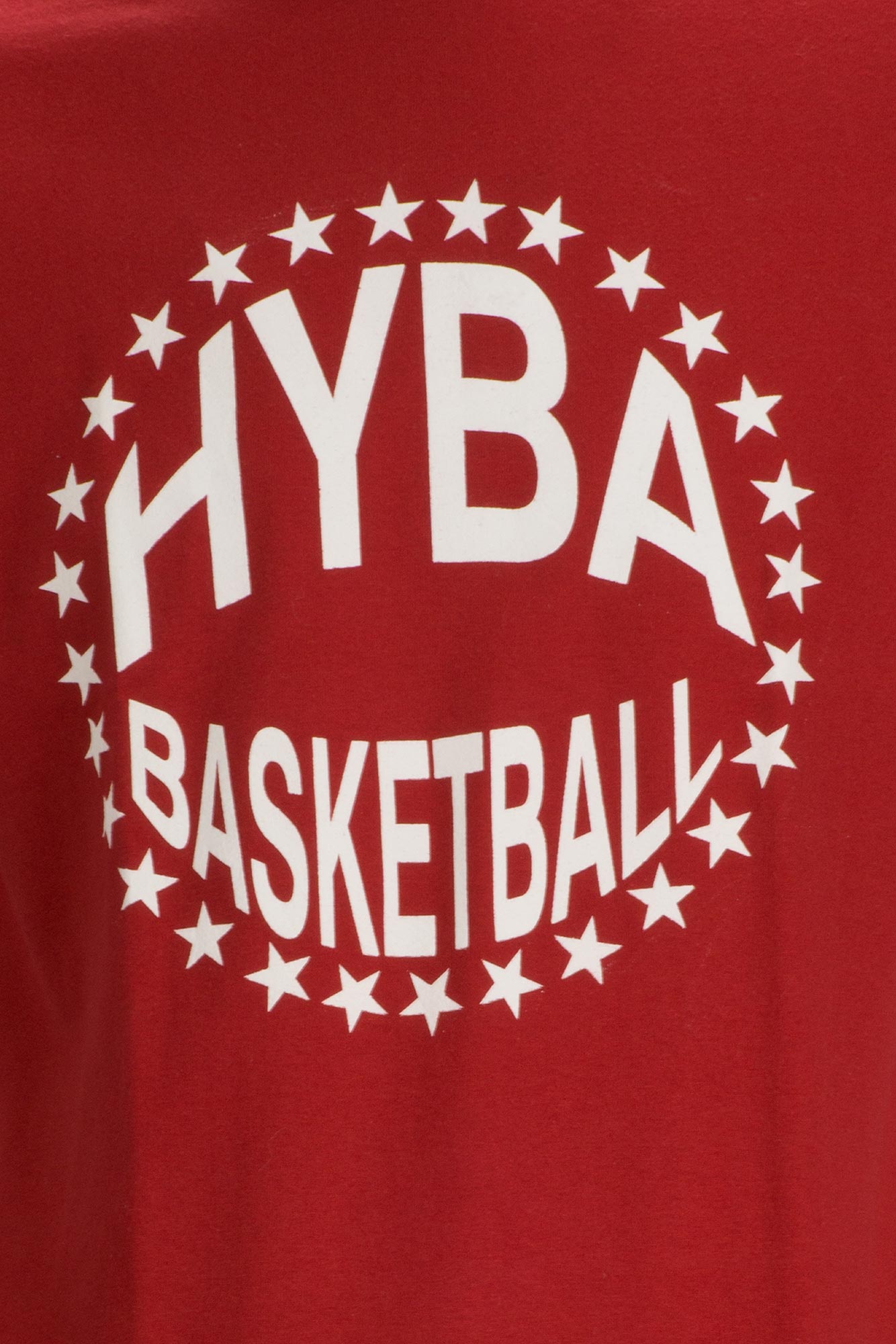 เสื้อยืดบาสเกตบอลมือสอง HANES : HYBA BASKETBALL ผ้าบาง 50/50